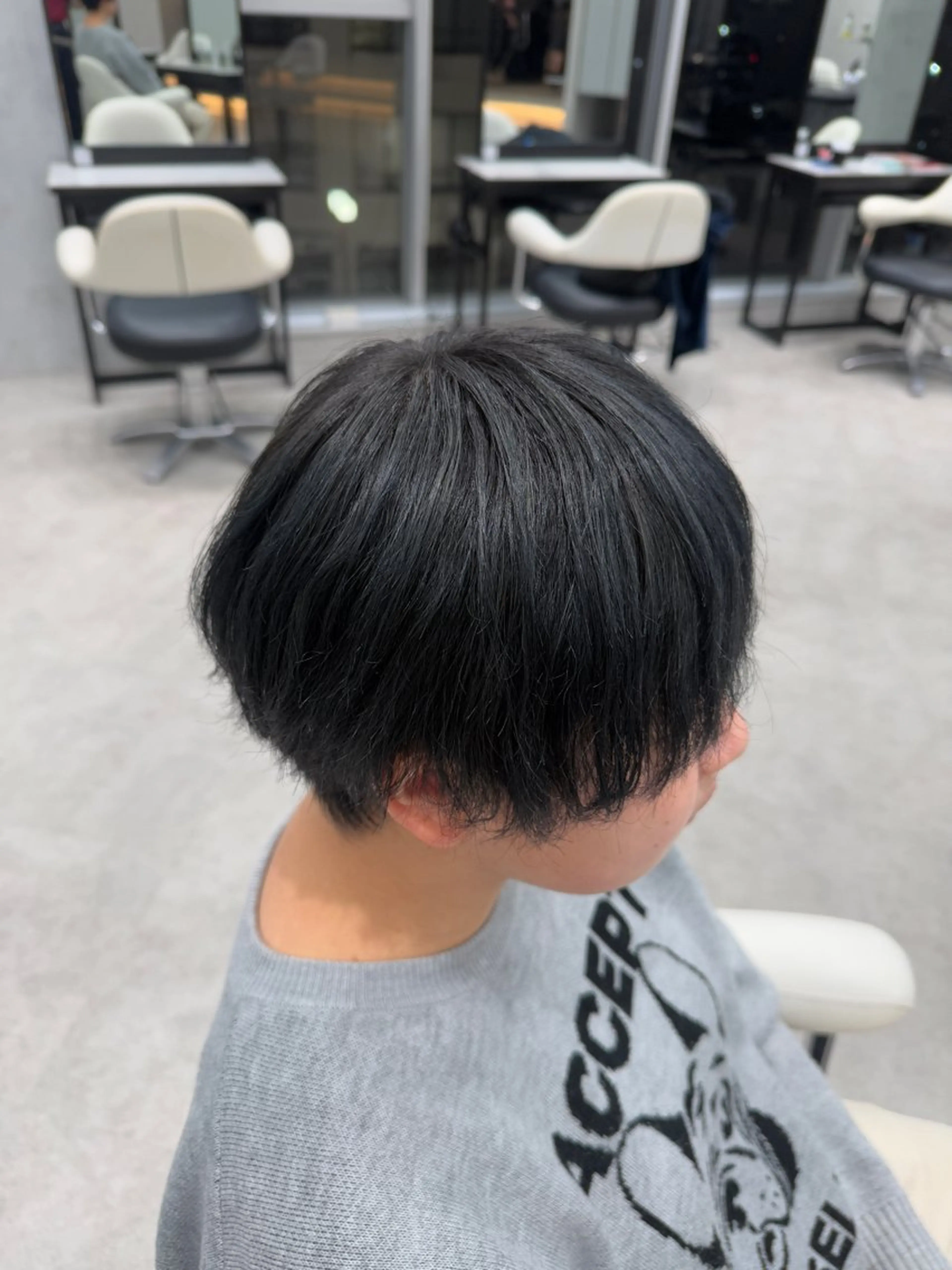 カラー 黒髪 ブルーカラー ブルーブラック ヘアカラー カット¥1100 / 𝙍𝙪𝙣𝙖⟡.のヘアスタイル
