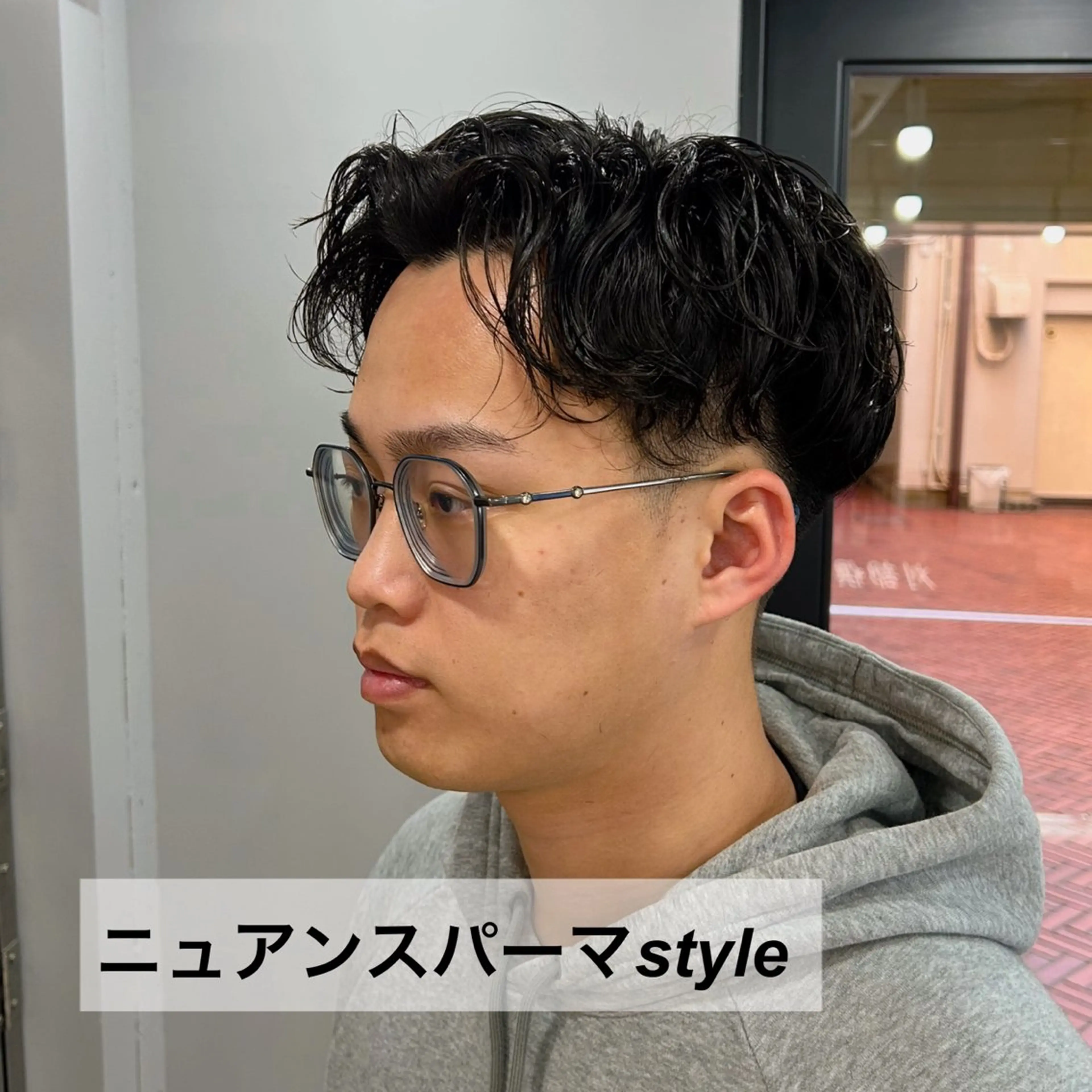 ショート メンズ メンズパーマ barber shop 刈部倶楽舞所属・難波/メンズパーマ /フェード/河本かほのヘアスタイル