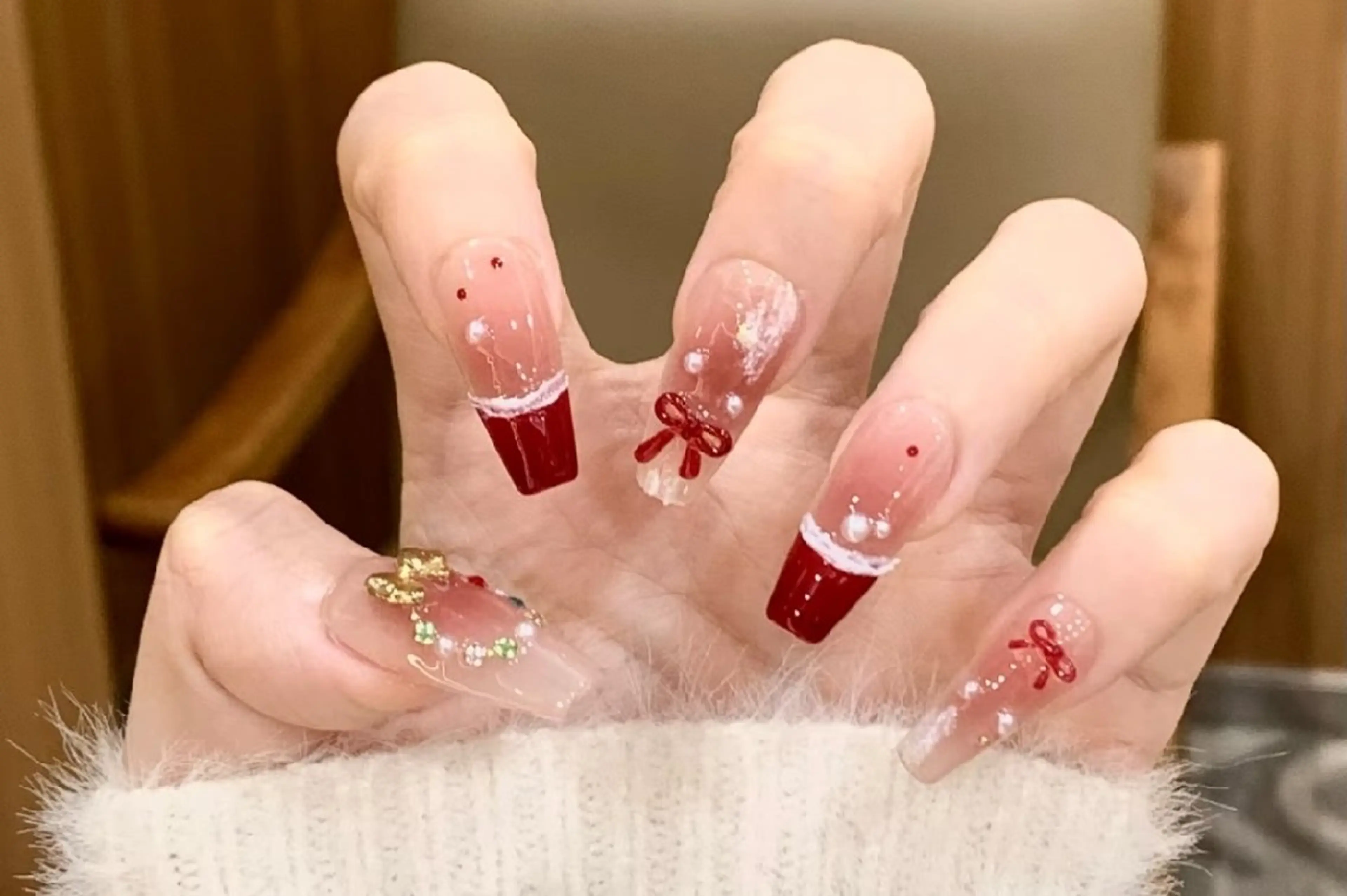 ネイル 冬ネイル クリスマス ハンドネイル MIYUKI  美桜のネイルデザイン