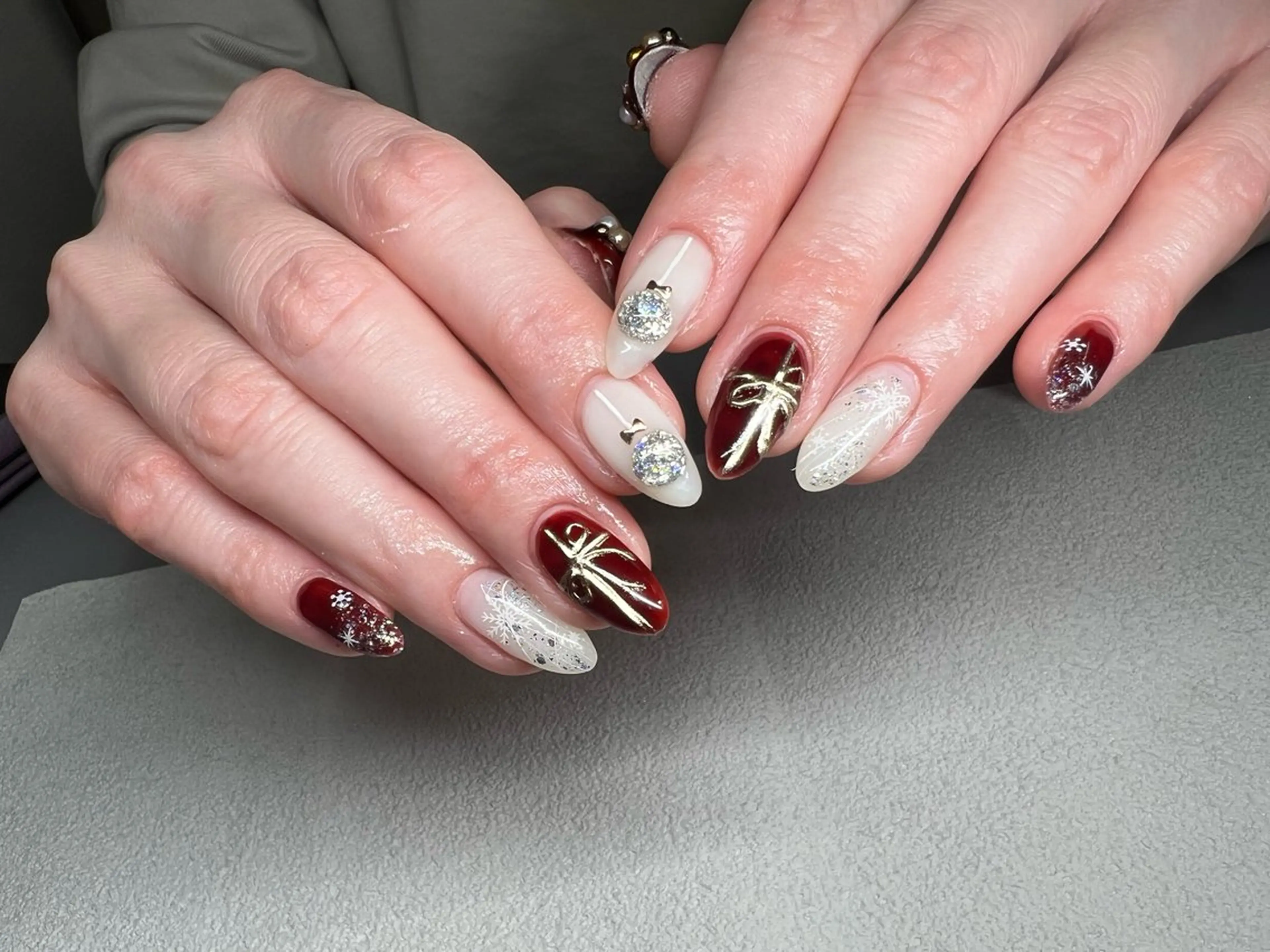 ネイル 冬ネイル クリスマス Nail&Eyela sh Nanaのネイルデザイン