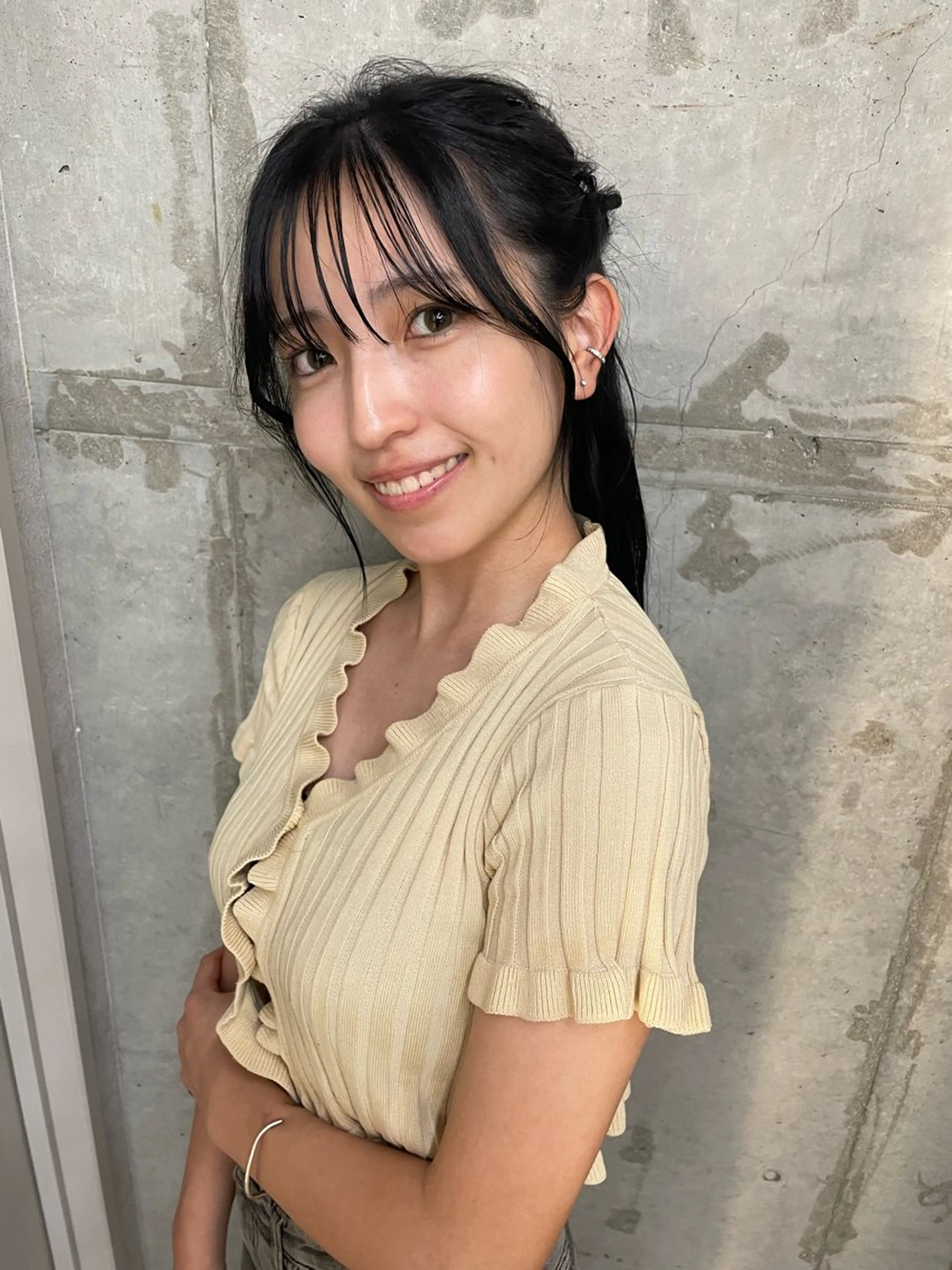 ロング カラー ブリーチ 透明感カラー トリートメント ブリーチ/ベージュ 💕/momoaのヘアスタイル