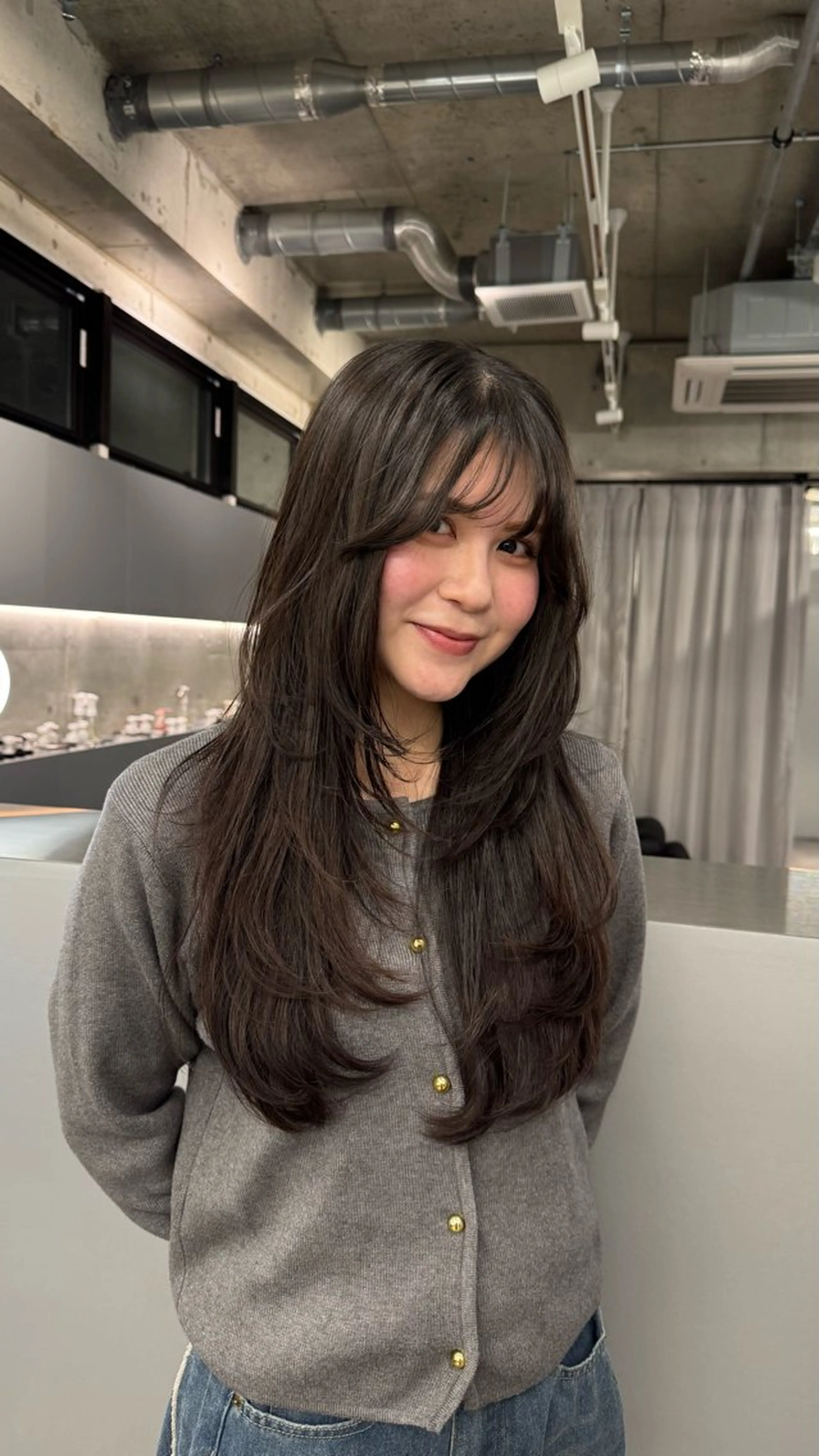 ロング レイヤーカット カット トリートメント shio ハイトーン 💗【福岡天神】のヘアスタイル