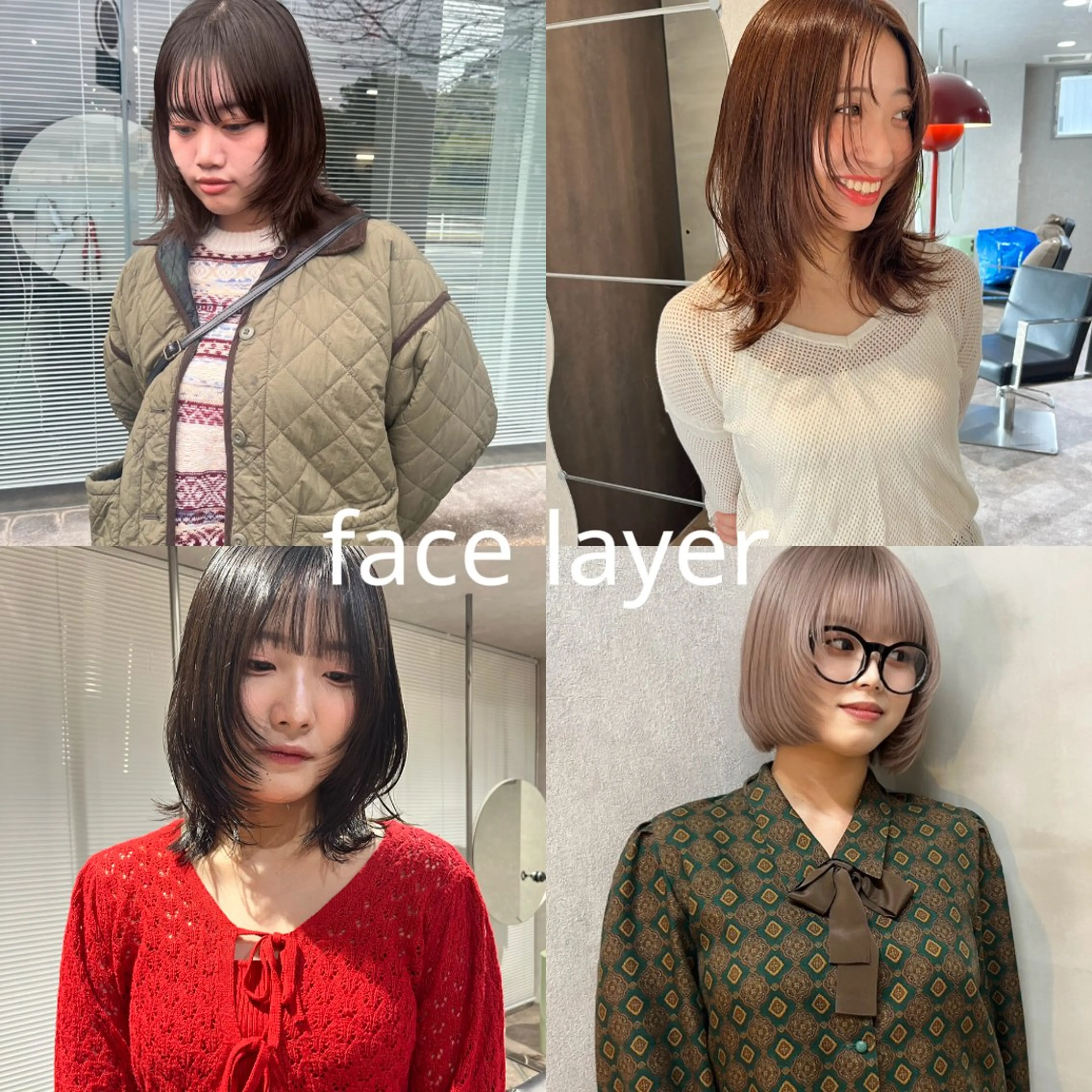 ミディアム 顔周りカット レイヤーカット カット yuumi/大濠🪷 レイヤー/ハイトーンのヘアスタイル