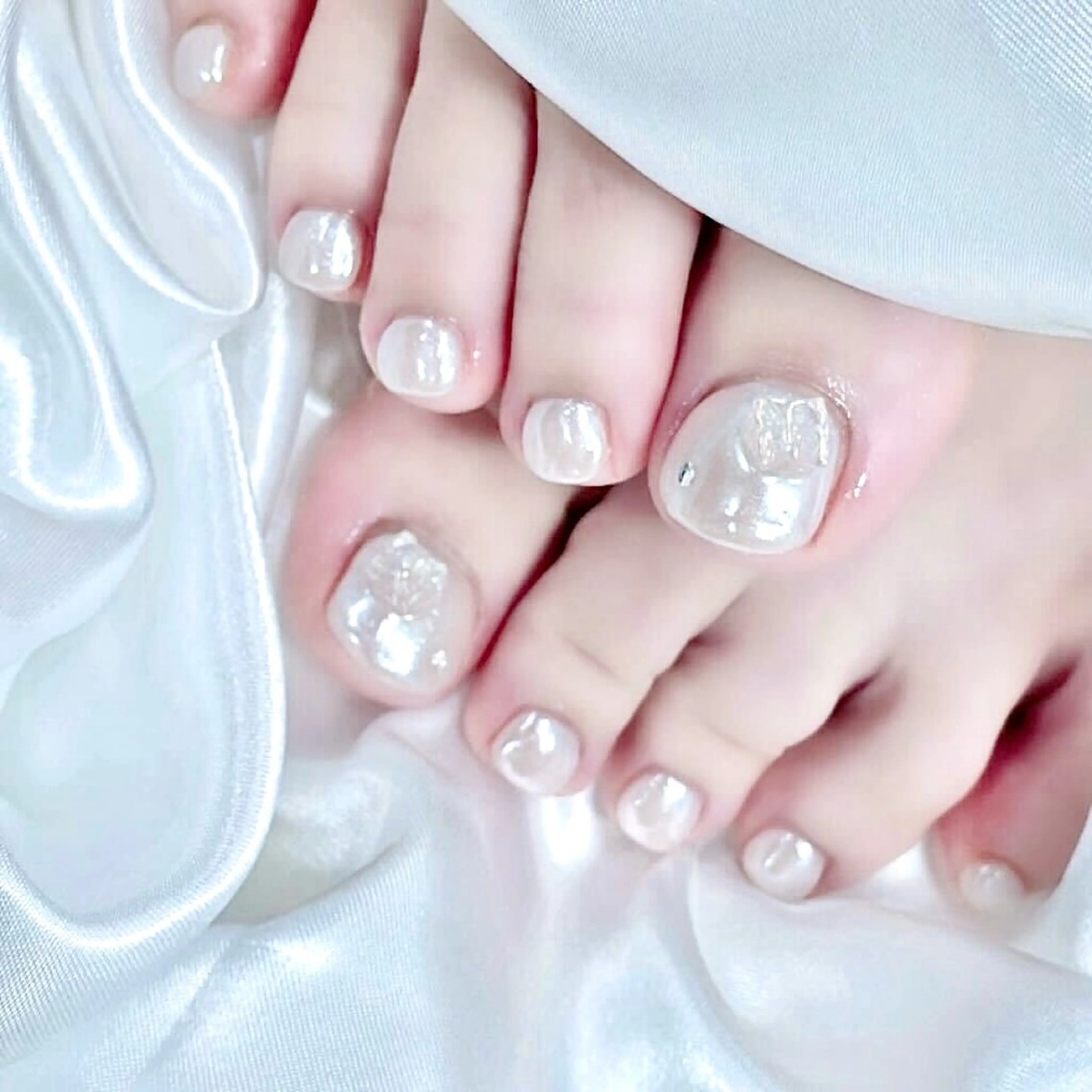 ネイル アートネイル ジェルネイル マグネットネイル ニュアンスネイル パラジェル フットネイル Nail Neige🐈🌙のネイルデザイン