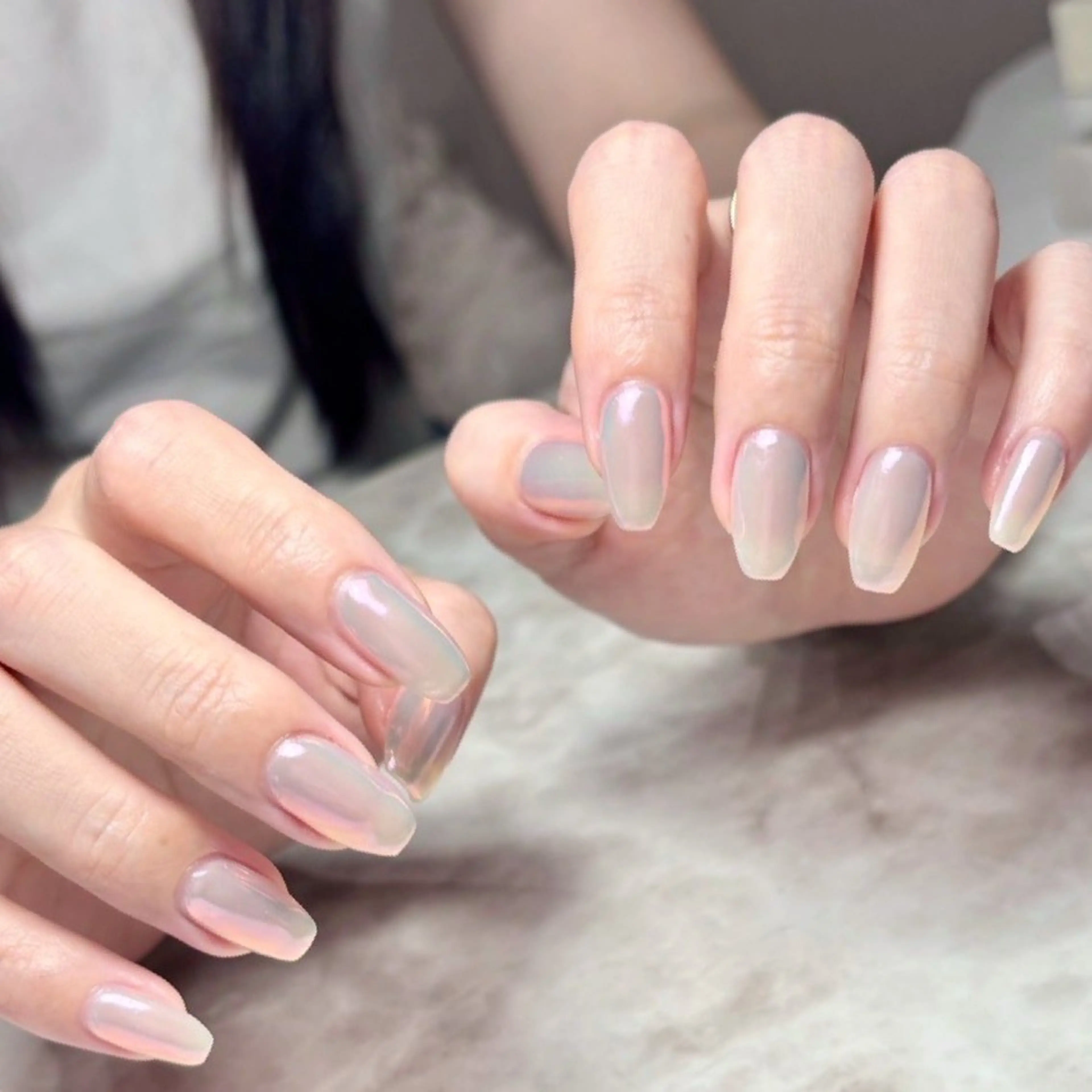 【透明感◎】パウダーネイル(ハンド/オフなし)の写真