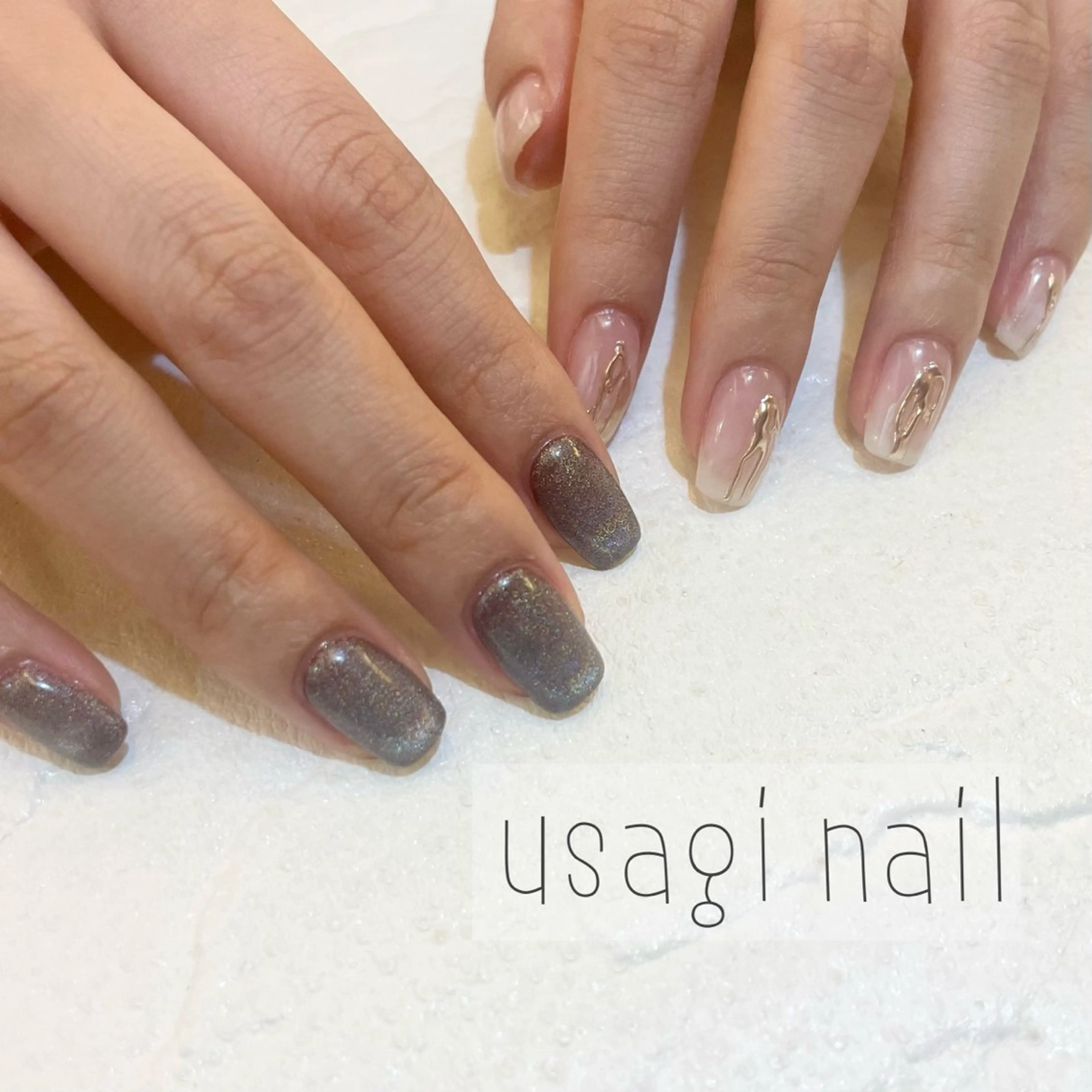 ネイル ミラーネイル usagi nailのネイルデザイン