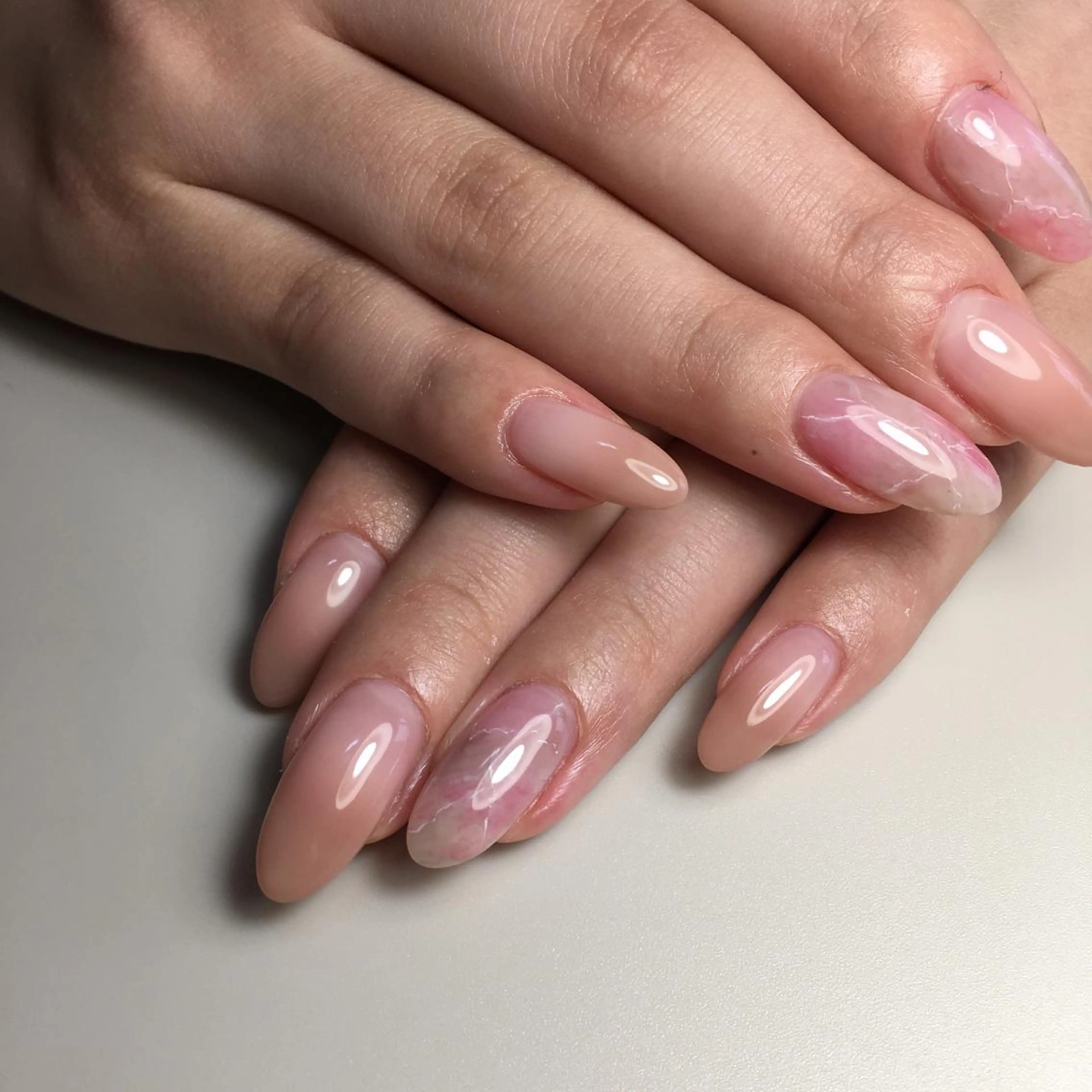 ネイル アートネイル 大理石ネイル(マーブル) ハンドネイル kipinail 川﨑えりかのネイルデザイン