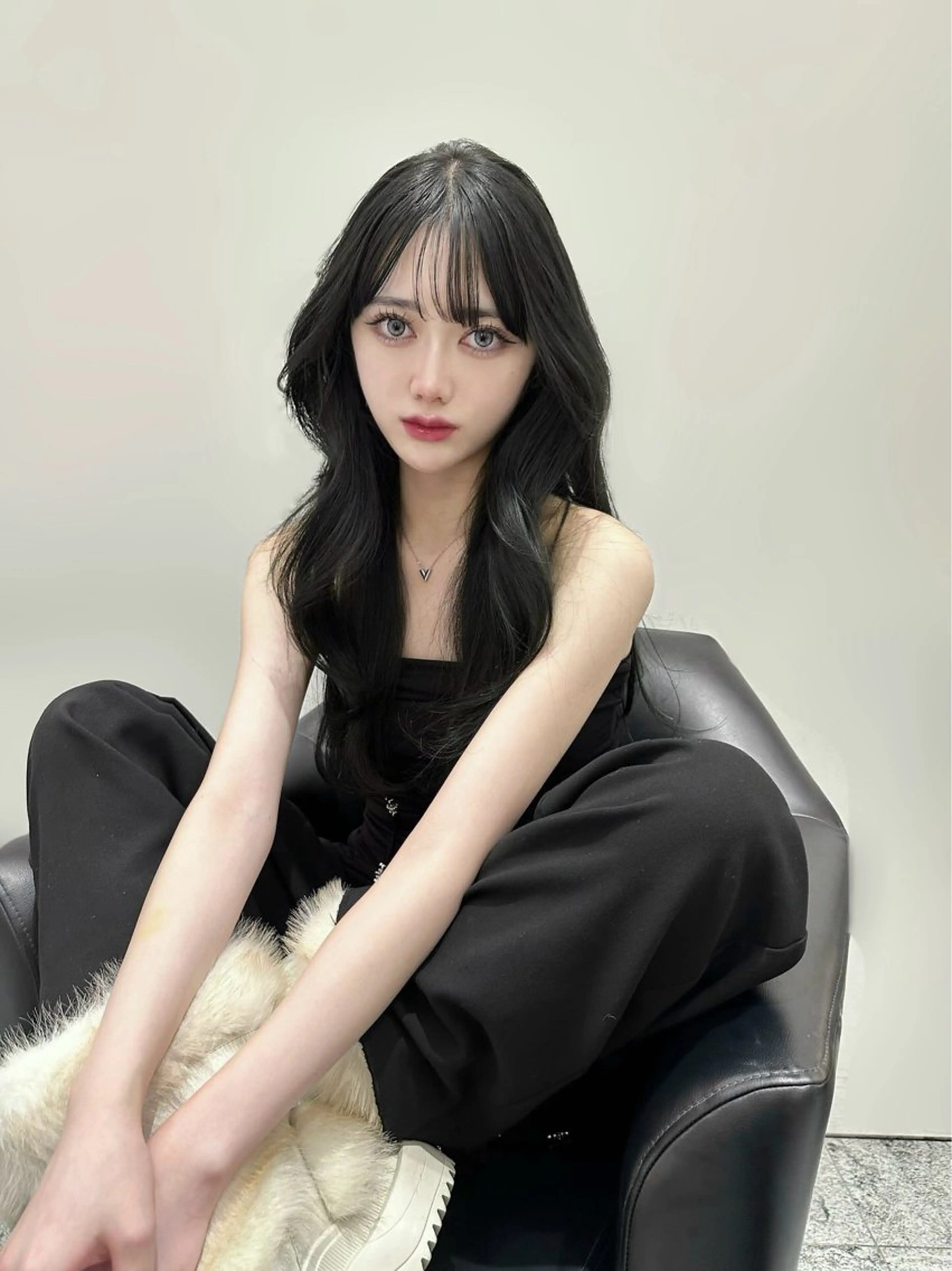 ロング カラー 透明感カラー 韓国風ヘア レイヤーカット ワンホン🎀韓国ヘア 💞新宿/GAKUのヘアスタイル