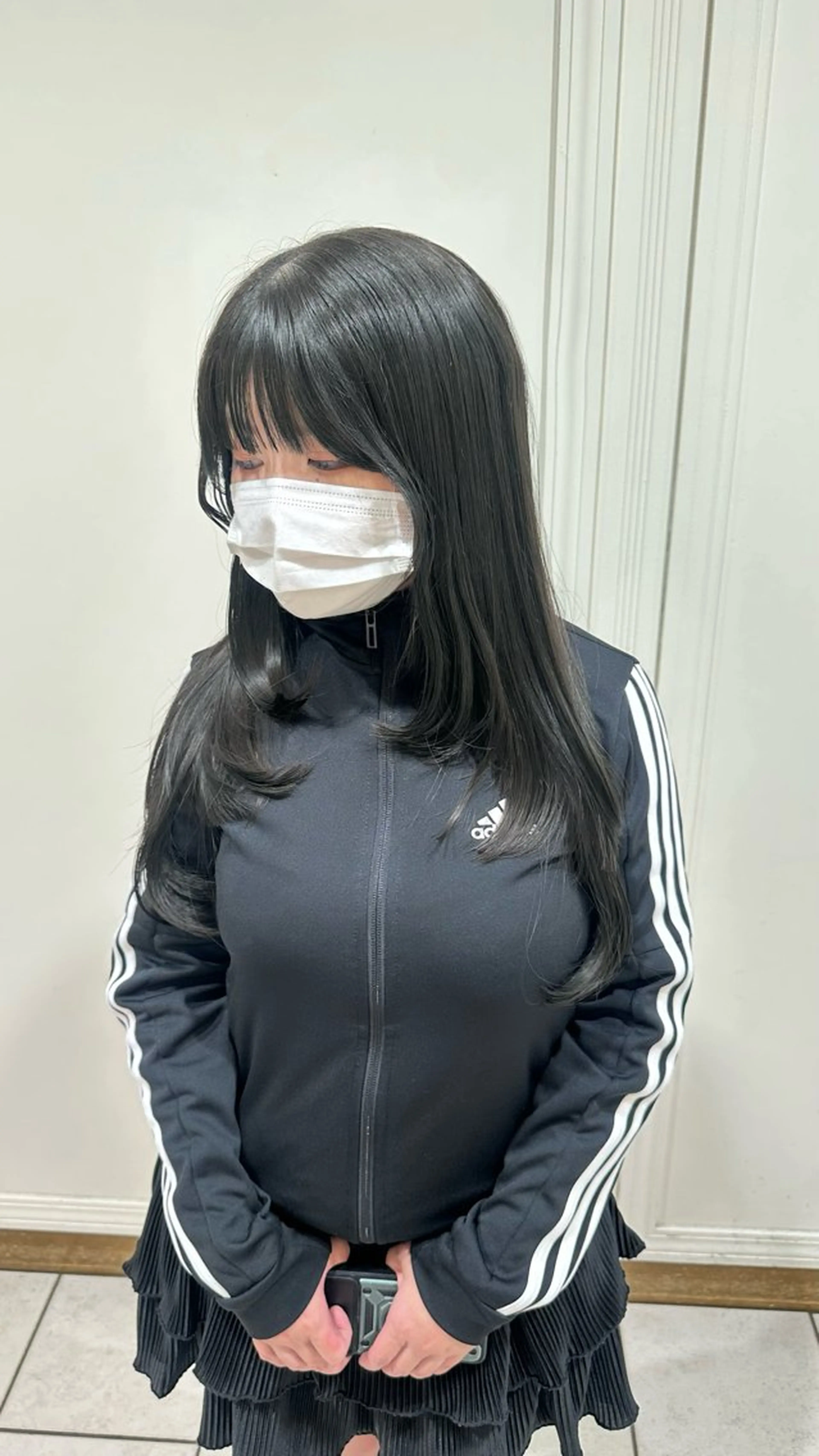 ロング カラー オリーブカラー レイヤーカット カット ヘアカラー 🎀 RUNA🎀のヘアスタイル