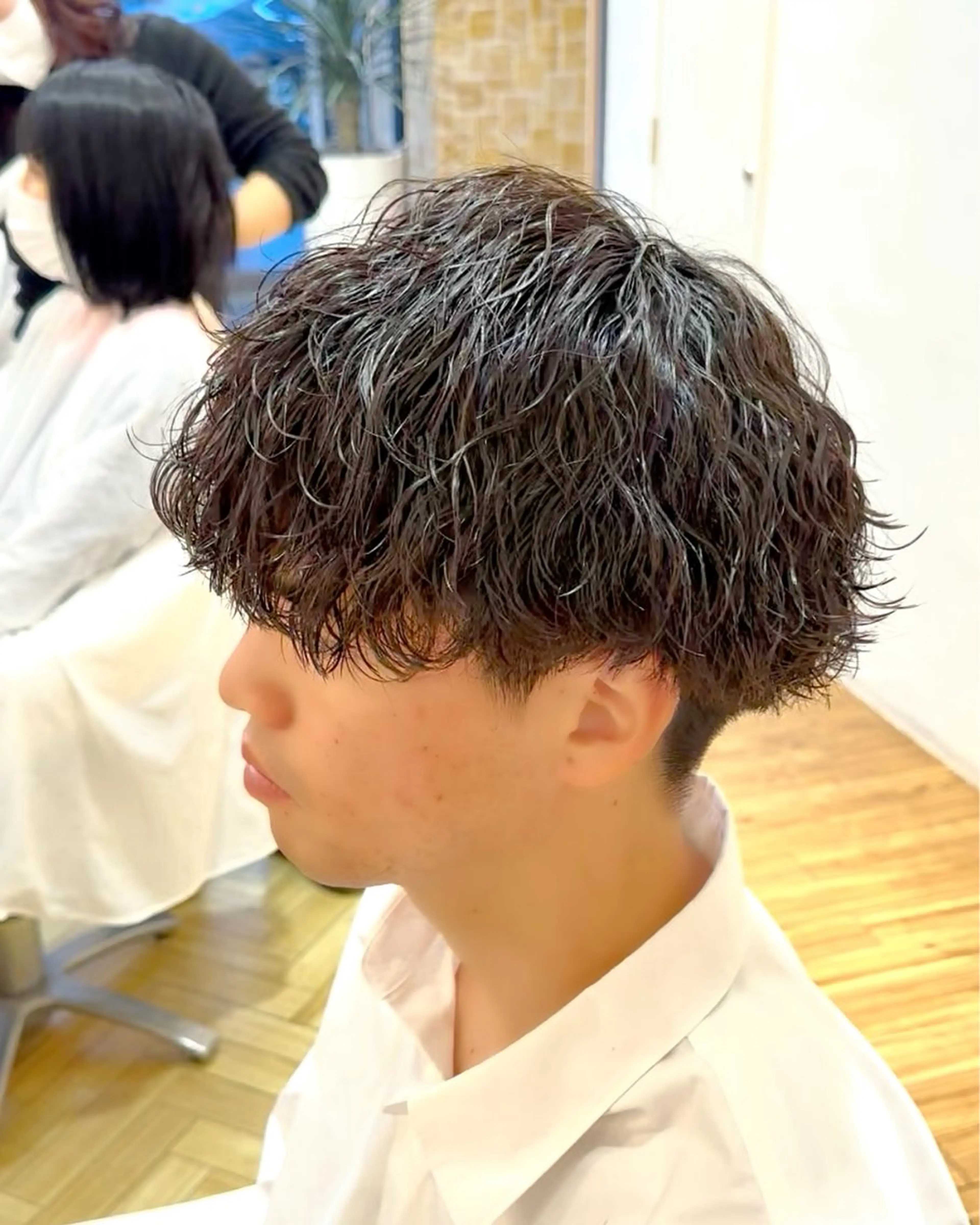 パーマ メンズ マッシュ メンズパーマ 波巻きパーマ カット パーマ ヘッドスパ 川地 由麿のヘアスタイル