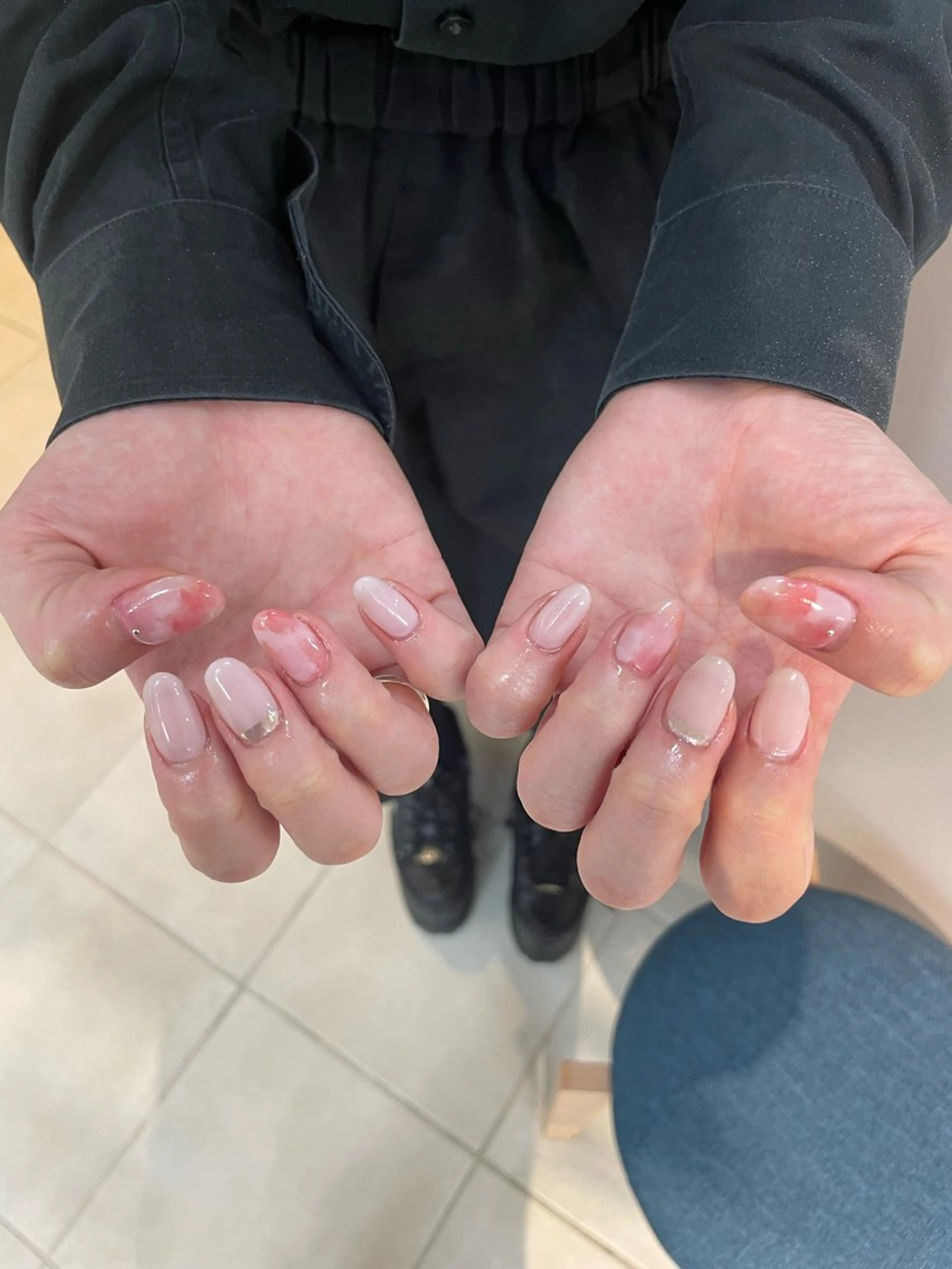 ネイル シンプルネイル aoi △TRIOSのネイルデザイン