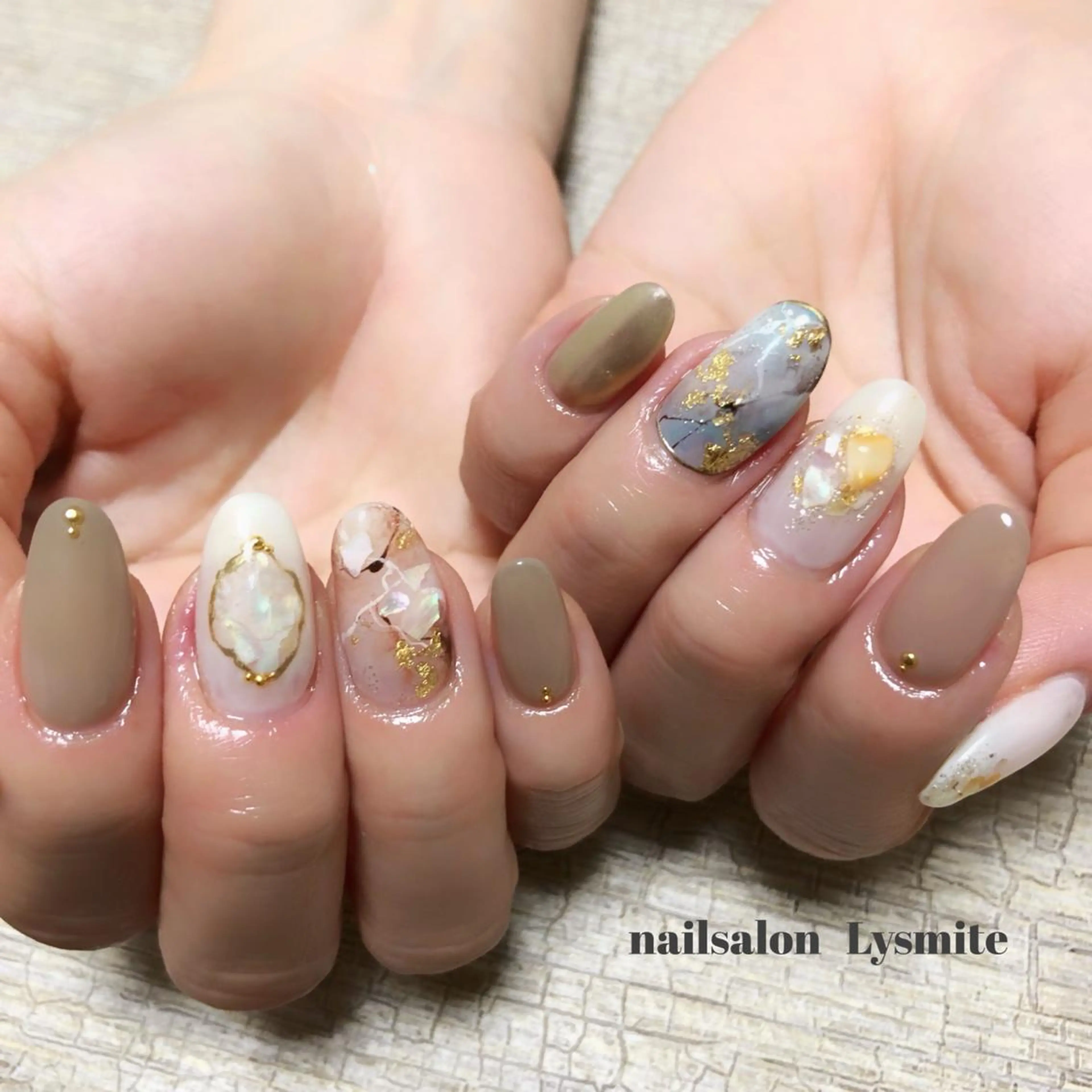 ネイル 大理石ネイル(マーブル) Lysmite所属・岩本 美香のネイルデザイン