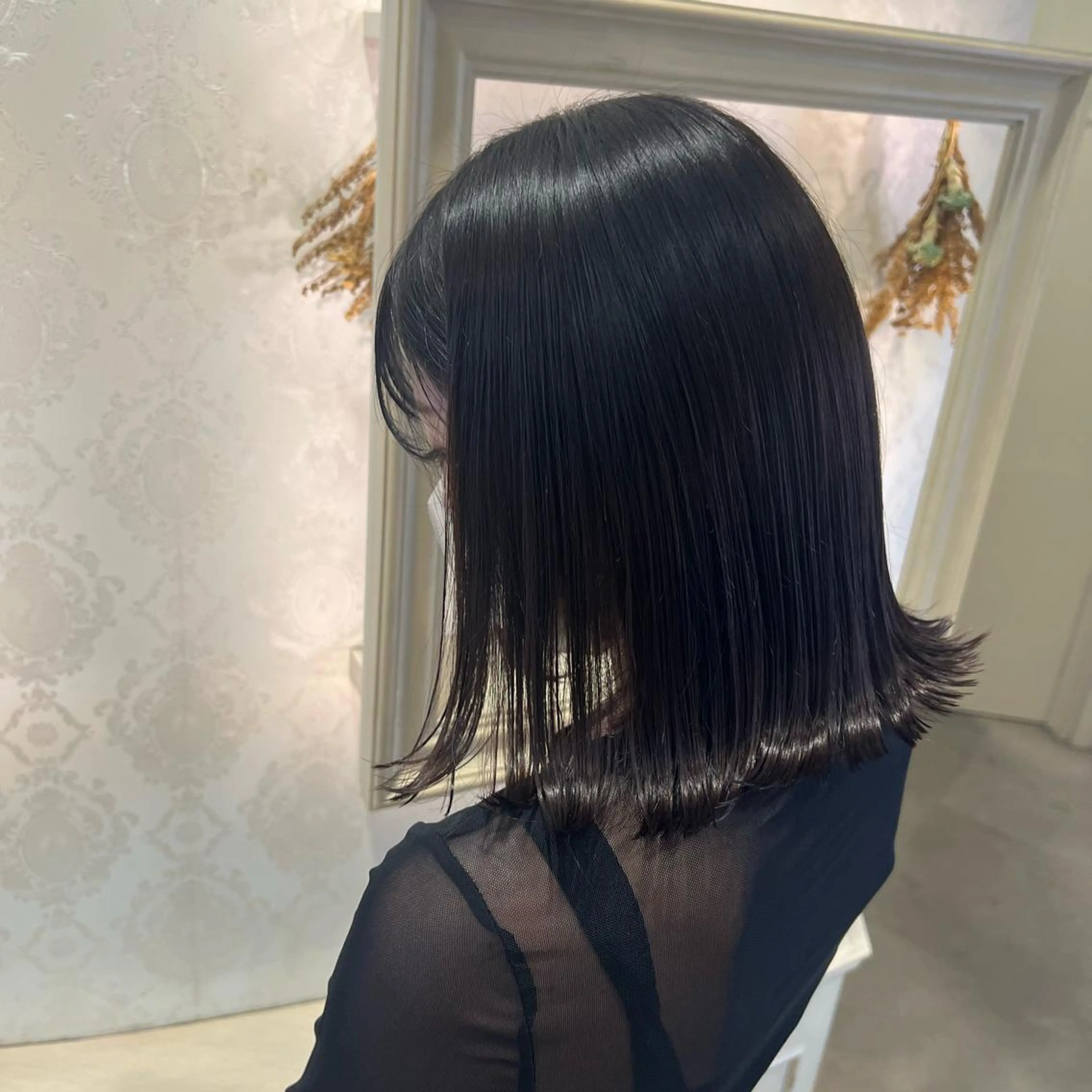 ミディアム カラー 切りっぱなしロブ 似合わせカット SALOWIN川崎WEST店所属・🌷川崎/ボブ/ アレンジ/コトネ🌷のヘアスタイル