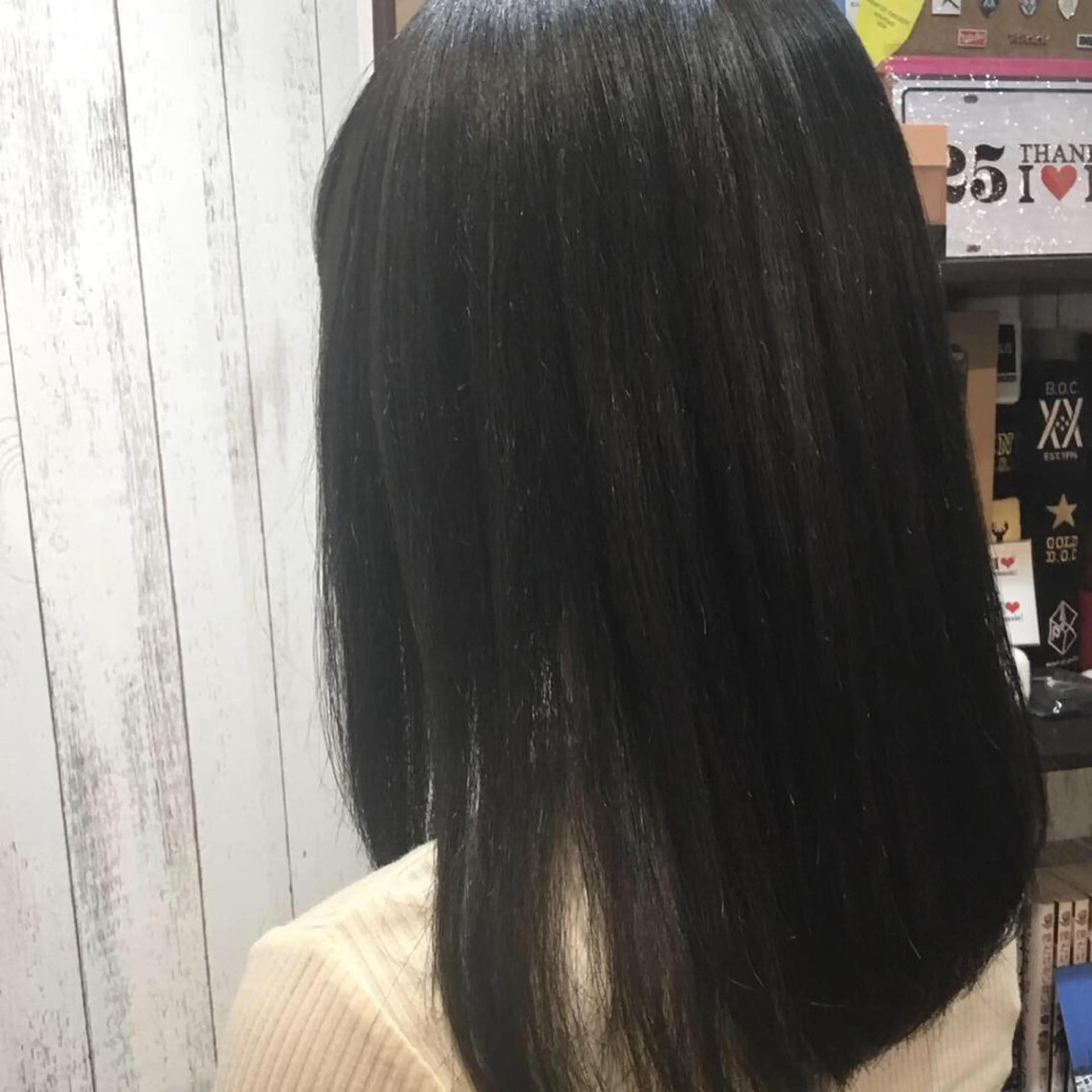 セミロング カラー パーマ 金崎 新吾のヘアスタイル