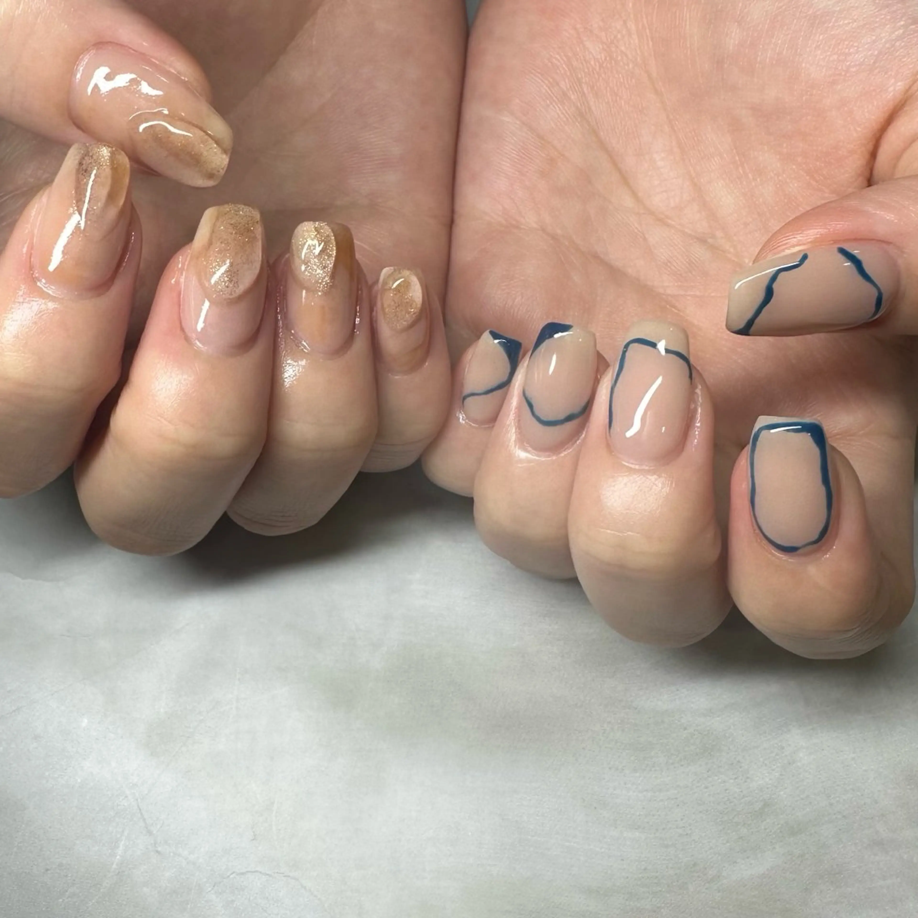 ネイル ジェルネイル ニュアンスネイル パラジェル snazzy kobeのネイルデザイン