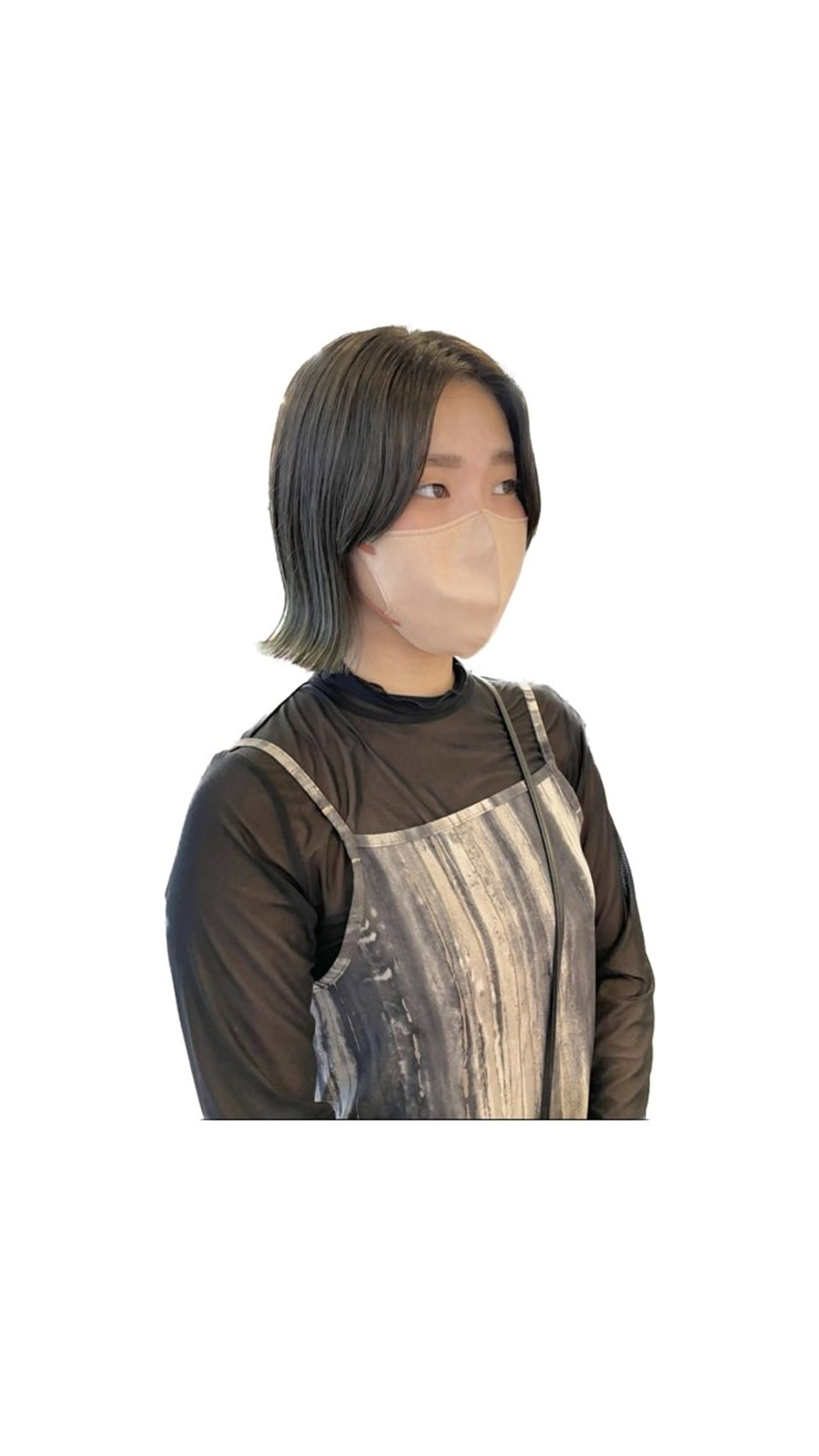 ショート カラー 切りっぱなしボブ ボブ カット ヘアカラー トリートメント ナチュラル＆ラフヘア 松尾 凌のヘアスタイル