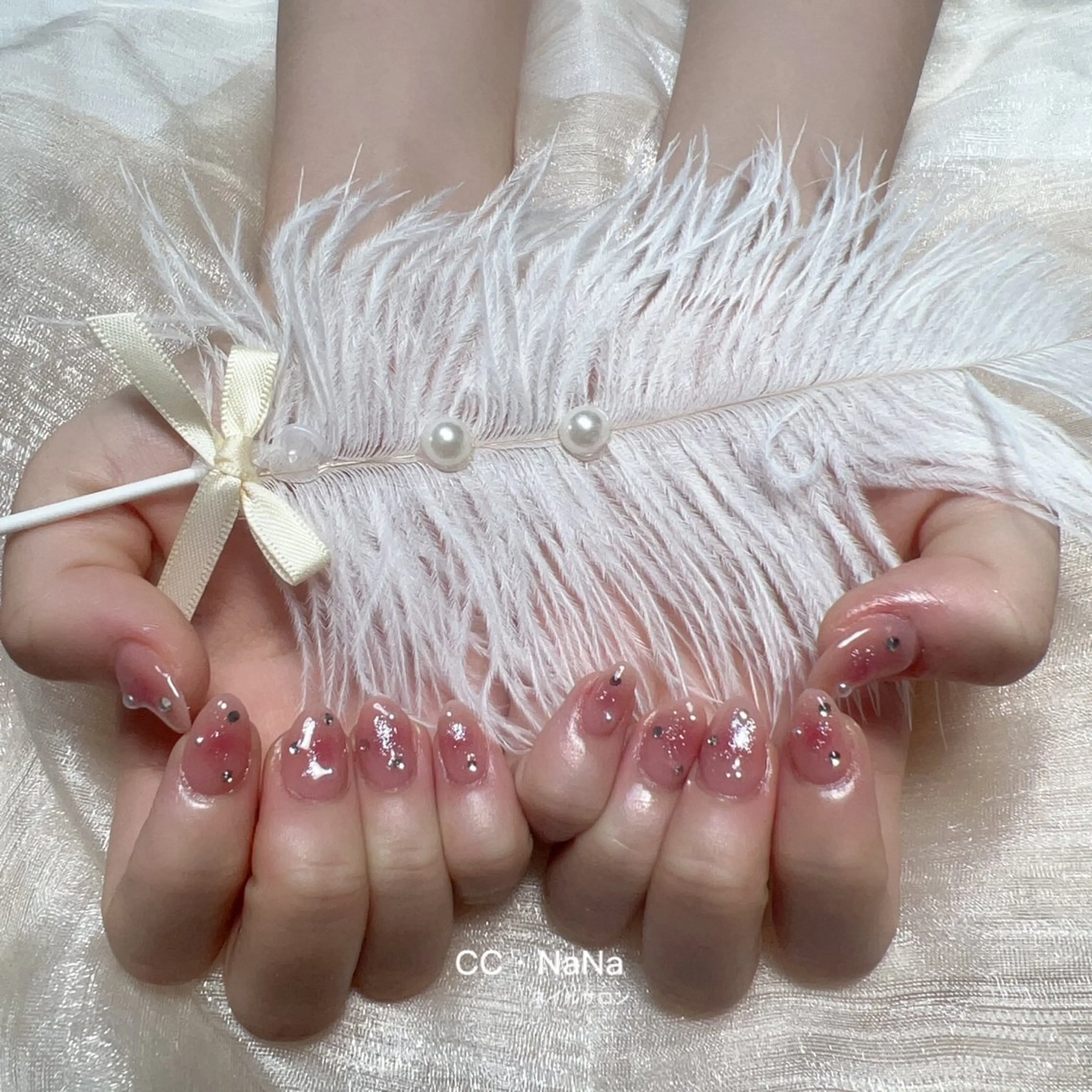 ネイル チークネイル ハンドネイル 💎CC・NaNa 韓国風ネイル🌙Cのネイルデザイン