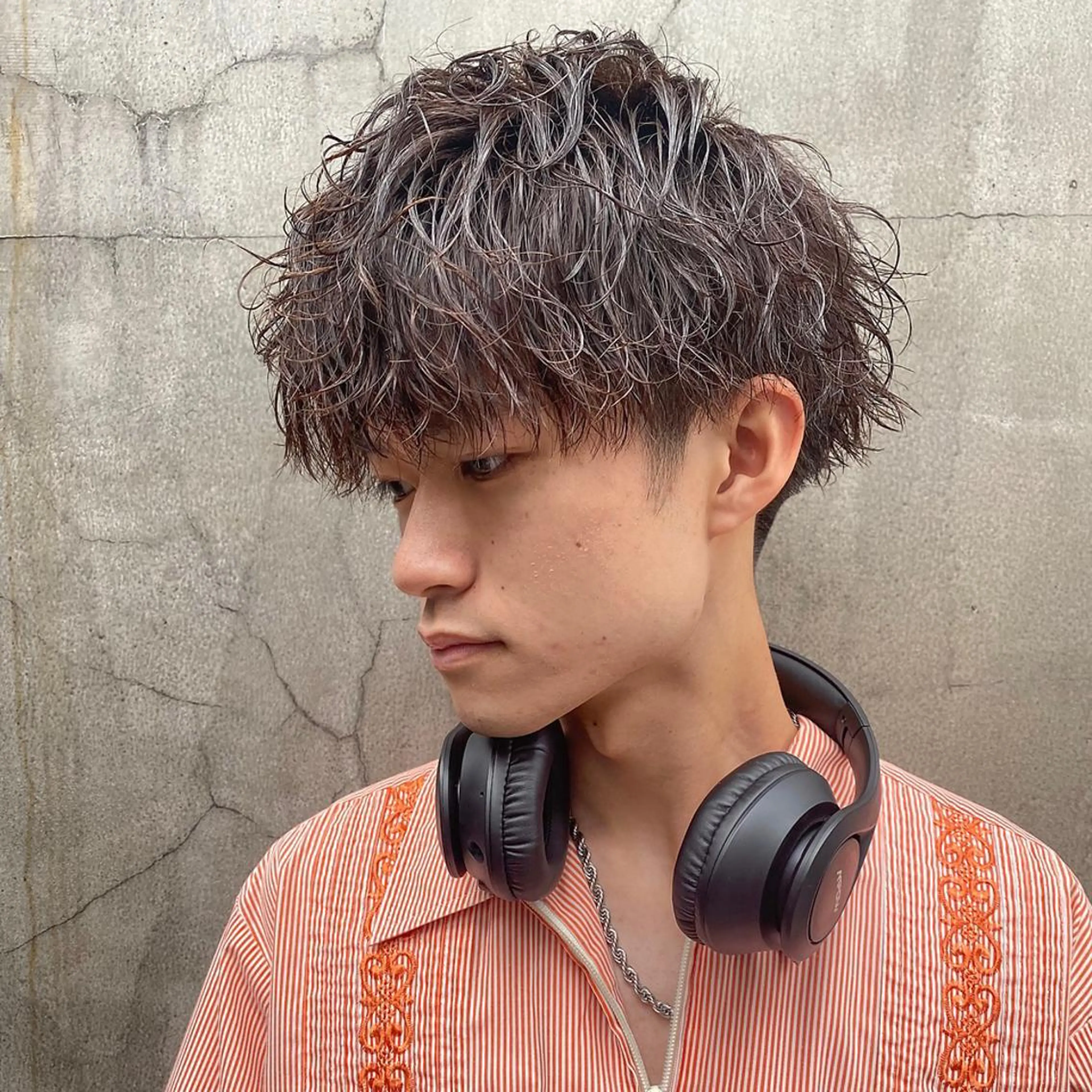 メンズ センターパート フェードカット マッシュ メンズパーマ メンズツイストパーマ 🔥メンズ専門美容師 🔥YOSHIのヘアスタイル