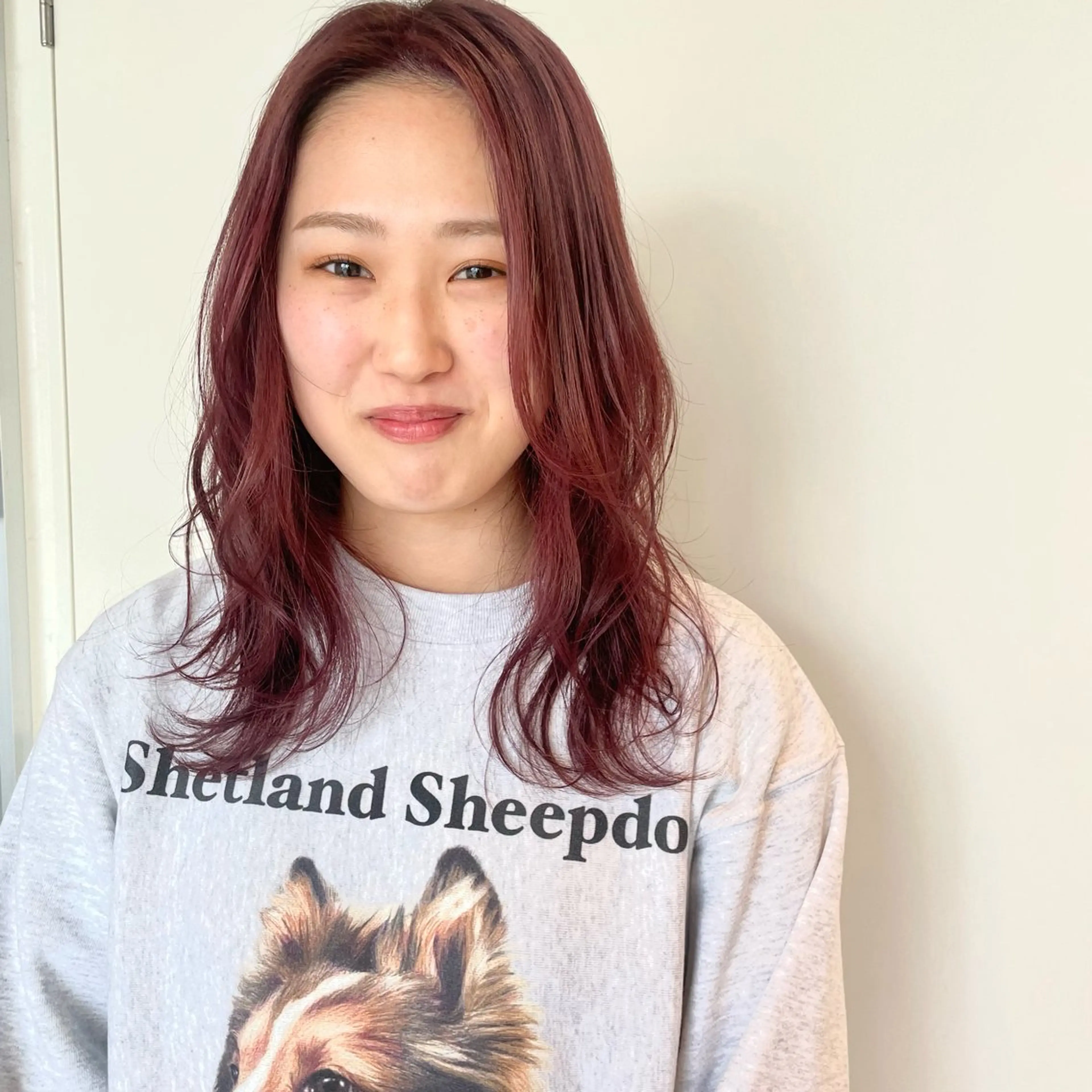 セミロング カラー ブリーチ ブラウンカラー レッドカラー レッドブラウン 透明感カラー/ 寺田千雅子のヘアスタイル