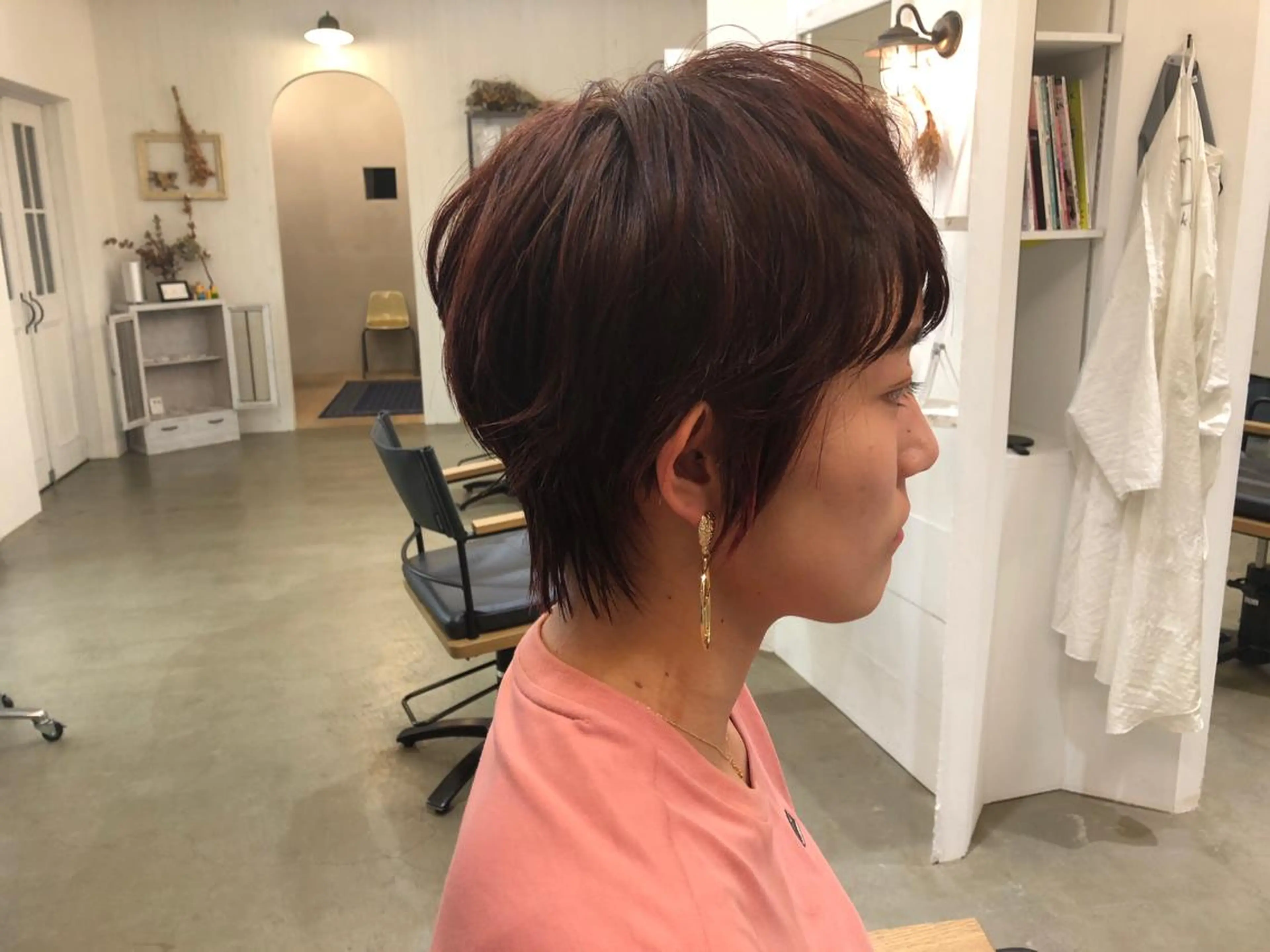 ショート カラー ピンクカラー Strawberry所属・原田 志保のヘアスタイル