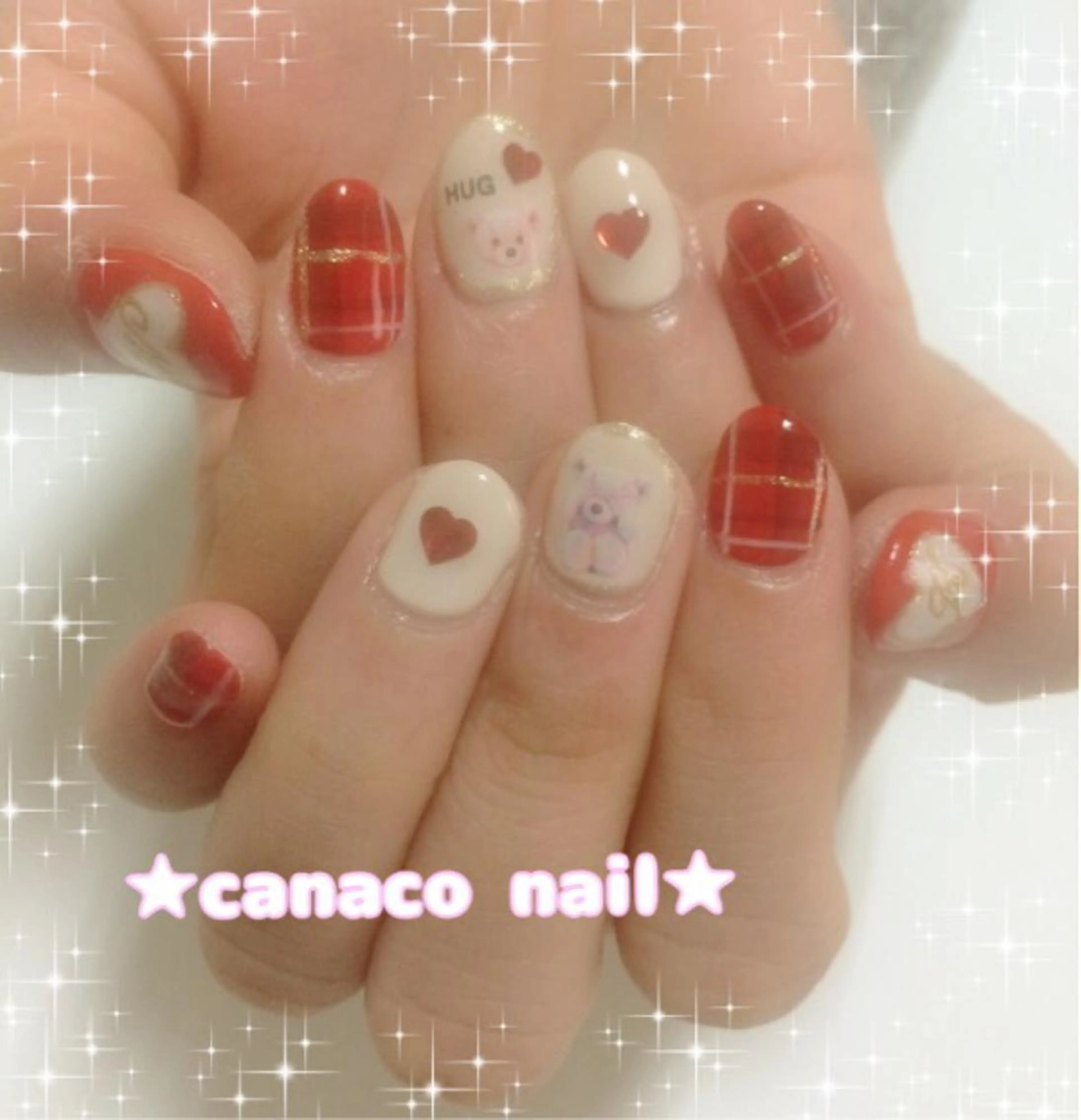 ネイル アートネイル ジェルネイル パラジェル ストーンネイル ハンドネイル ハンドケア Felice所属・ベテランネイル cnc  nailのネイルデザイン