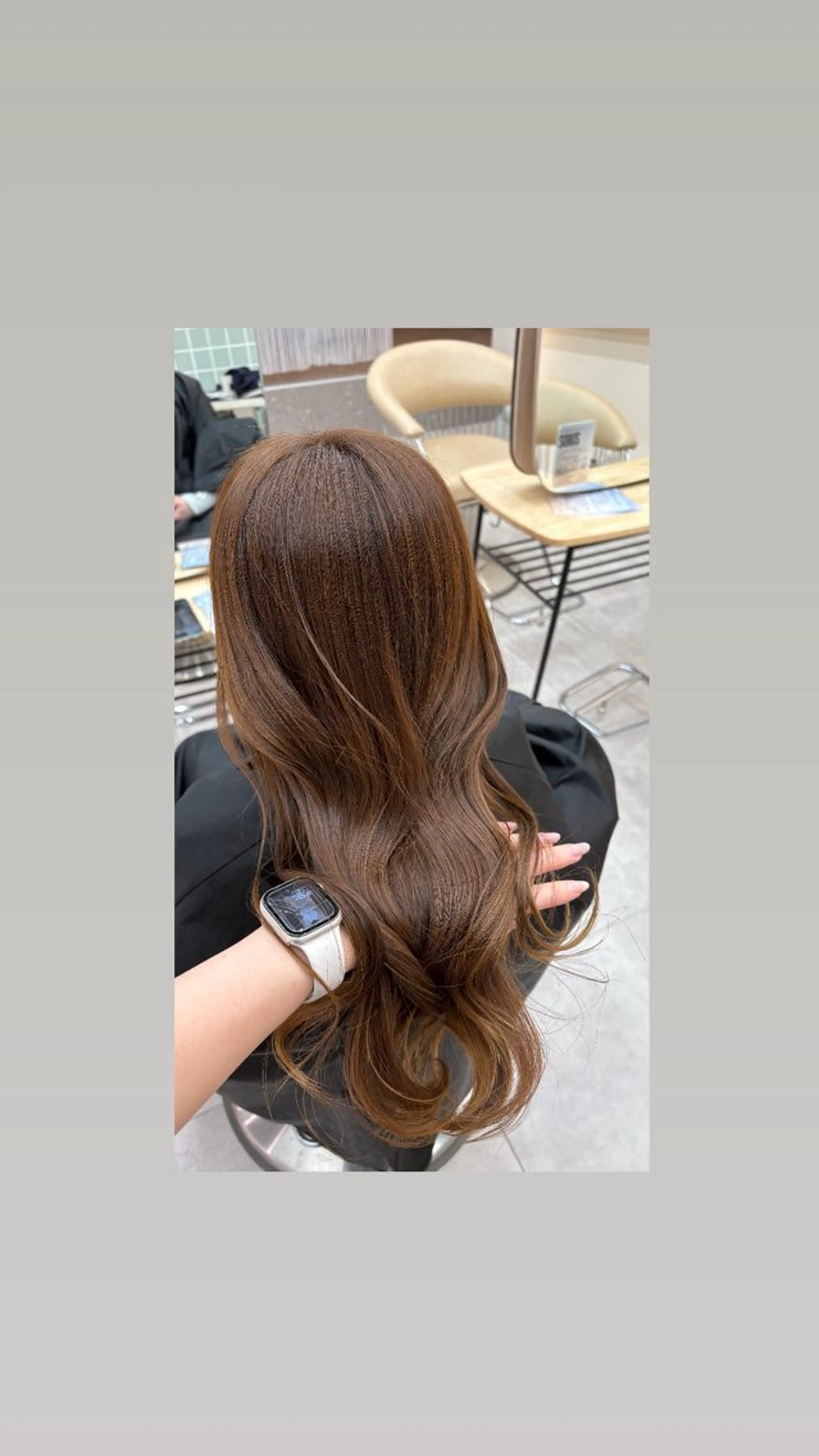 セミロング ヘアカラー トリートメント newi広島／ Ririのヘアスタイル