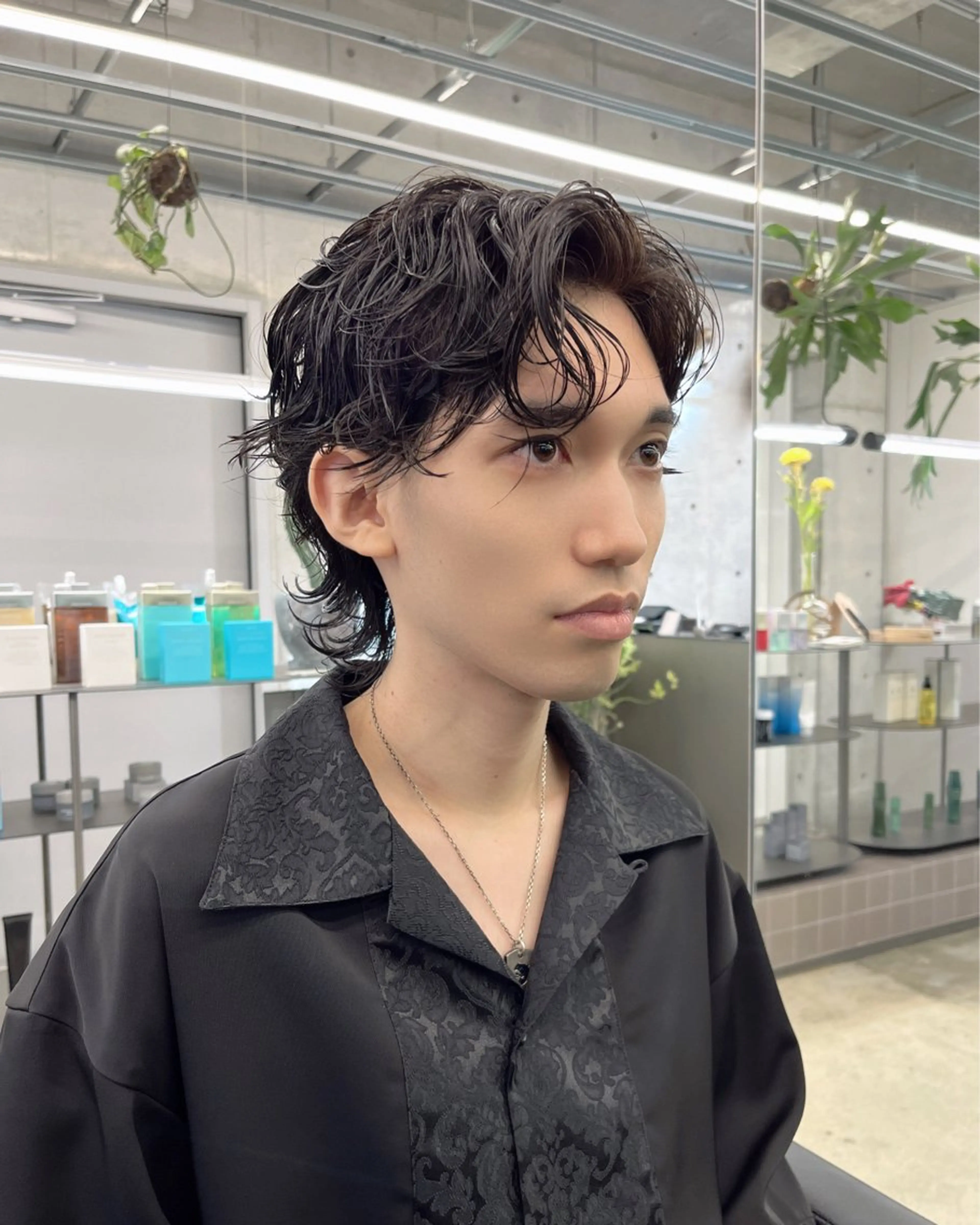 パーマ メンズ カット パーマ ダブルカラー/ ケアブリーチ/クニトのヘアスタイル