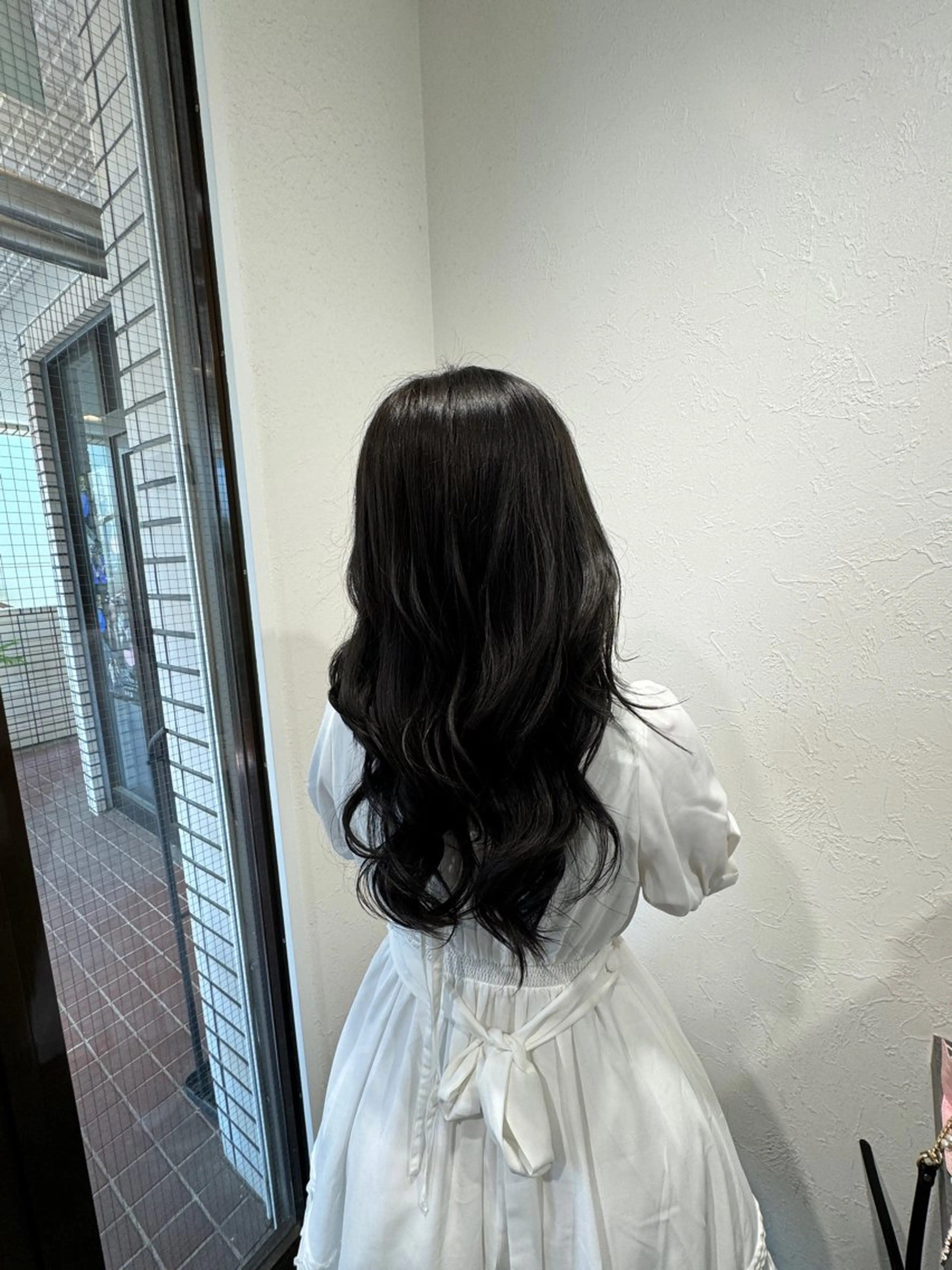 セミロング カット パーマ ハイトーン/レイヤー /艶カラー🎀のヘアスタイル