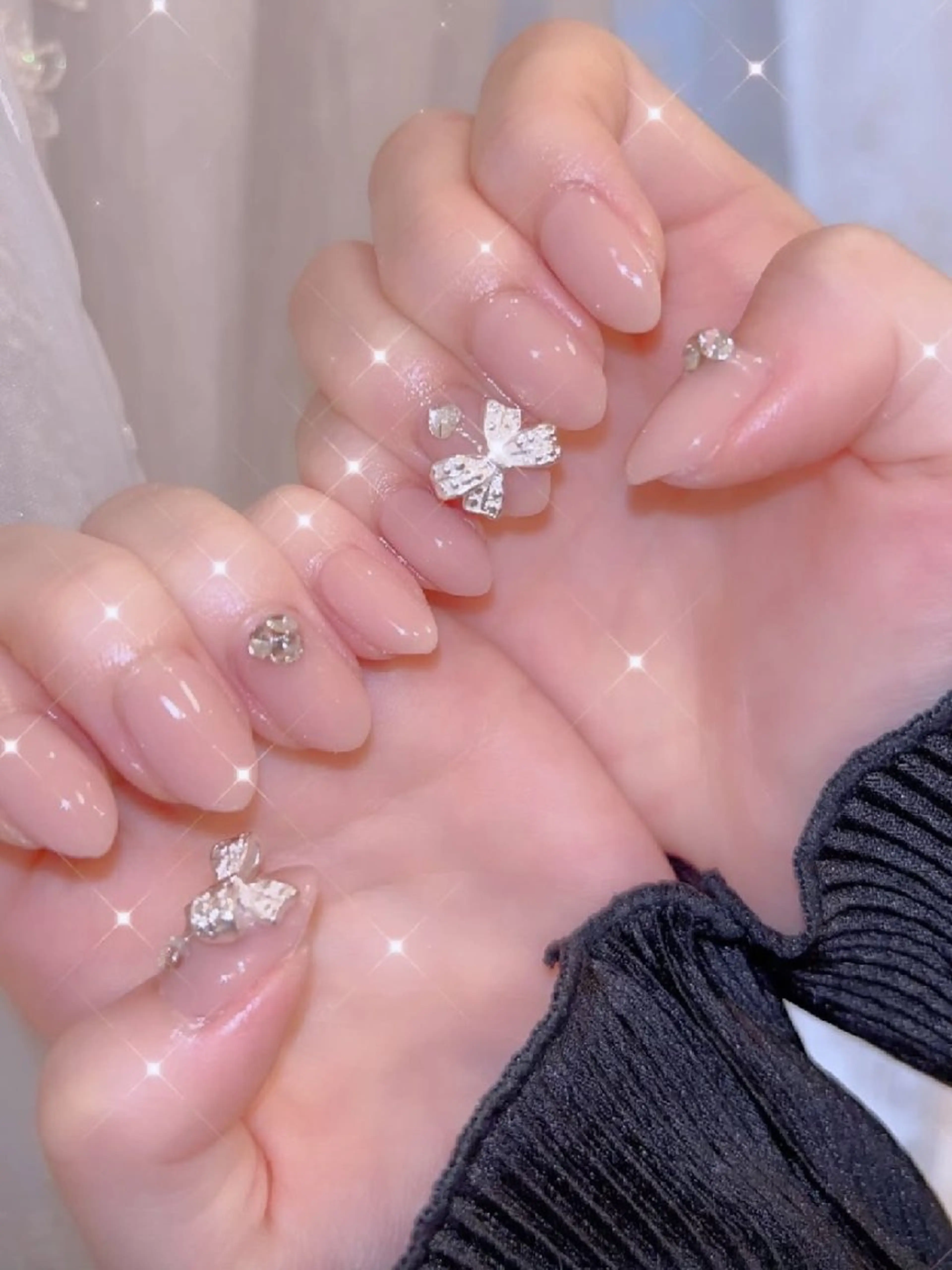 ネイル 長さ出し ジェルネイル 韓国ネイル マグネットネイル ニュアンスネイル I LOVE ME NAIL.。.:*♡のネイルデザイン