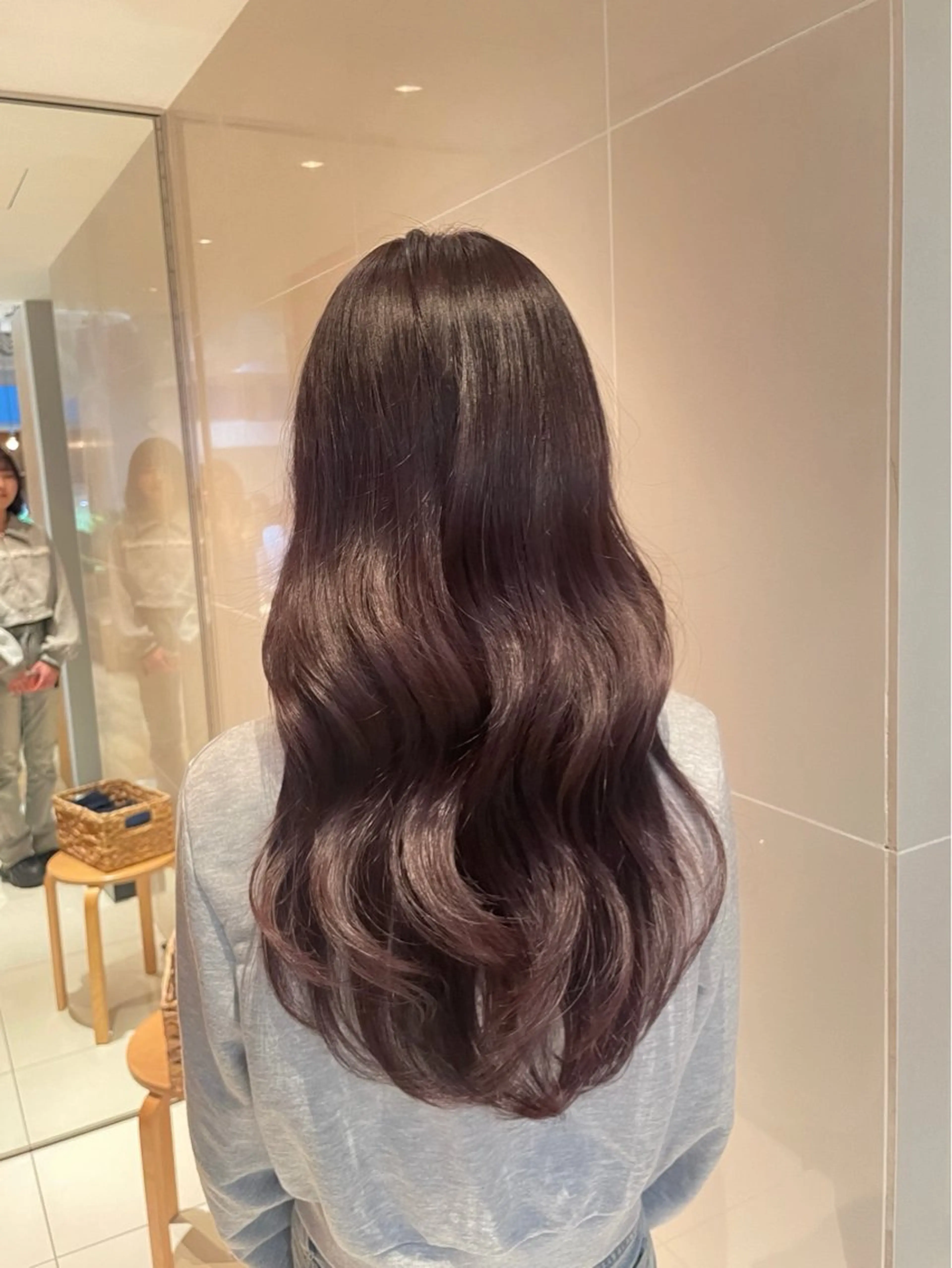 ロング カラー ラベンダーカラー ラベンダーピンク ピンクカラー カット ヘアカラー トリートメント 縮毛矯正/レイヤー /ひかるのヘアスタイル