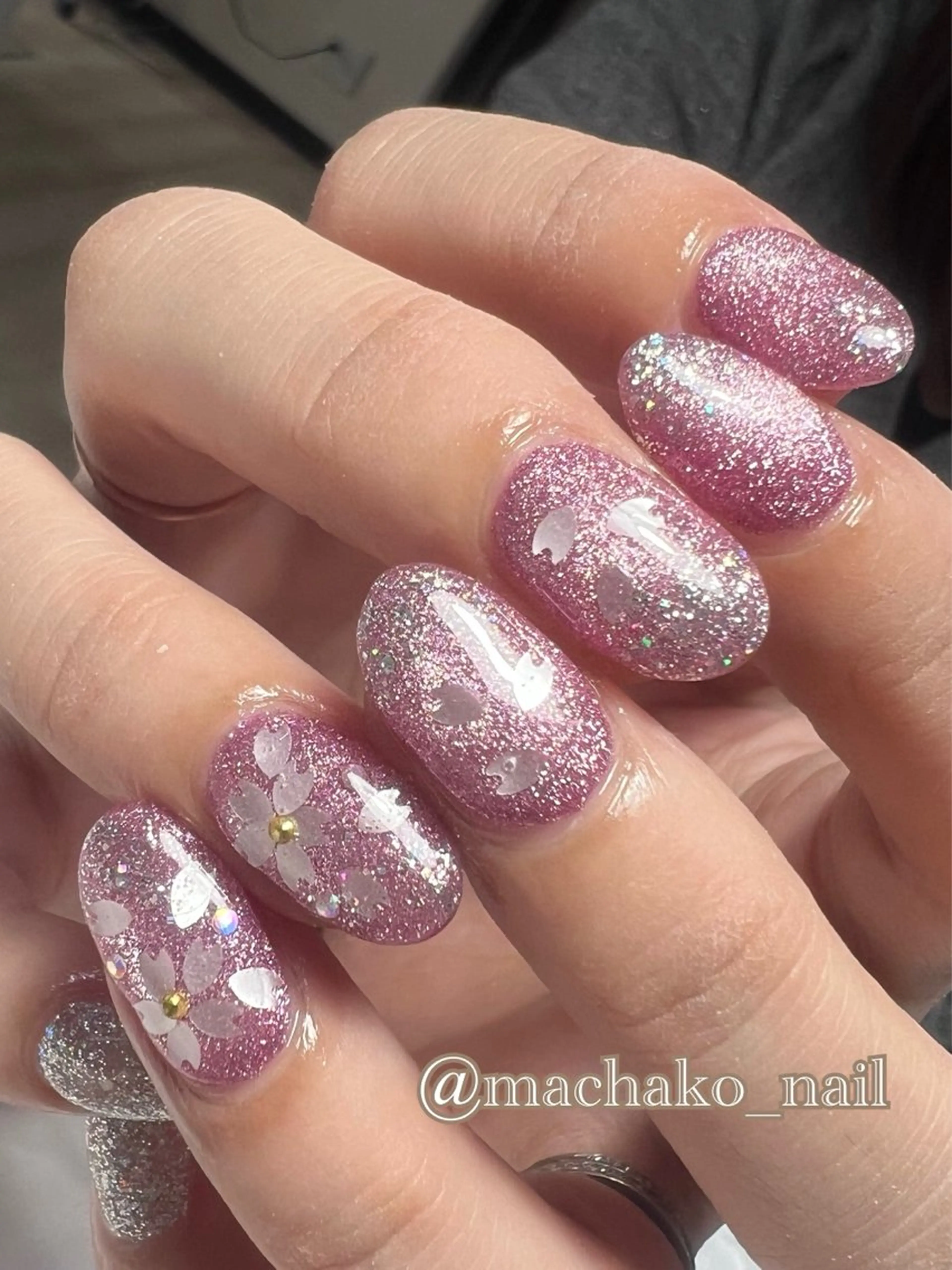 ネイル 桜ネイル ハンドネイル トータルビューティー masakoのネイルデザイン