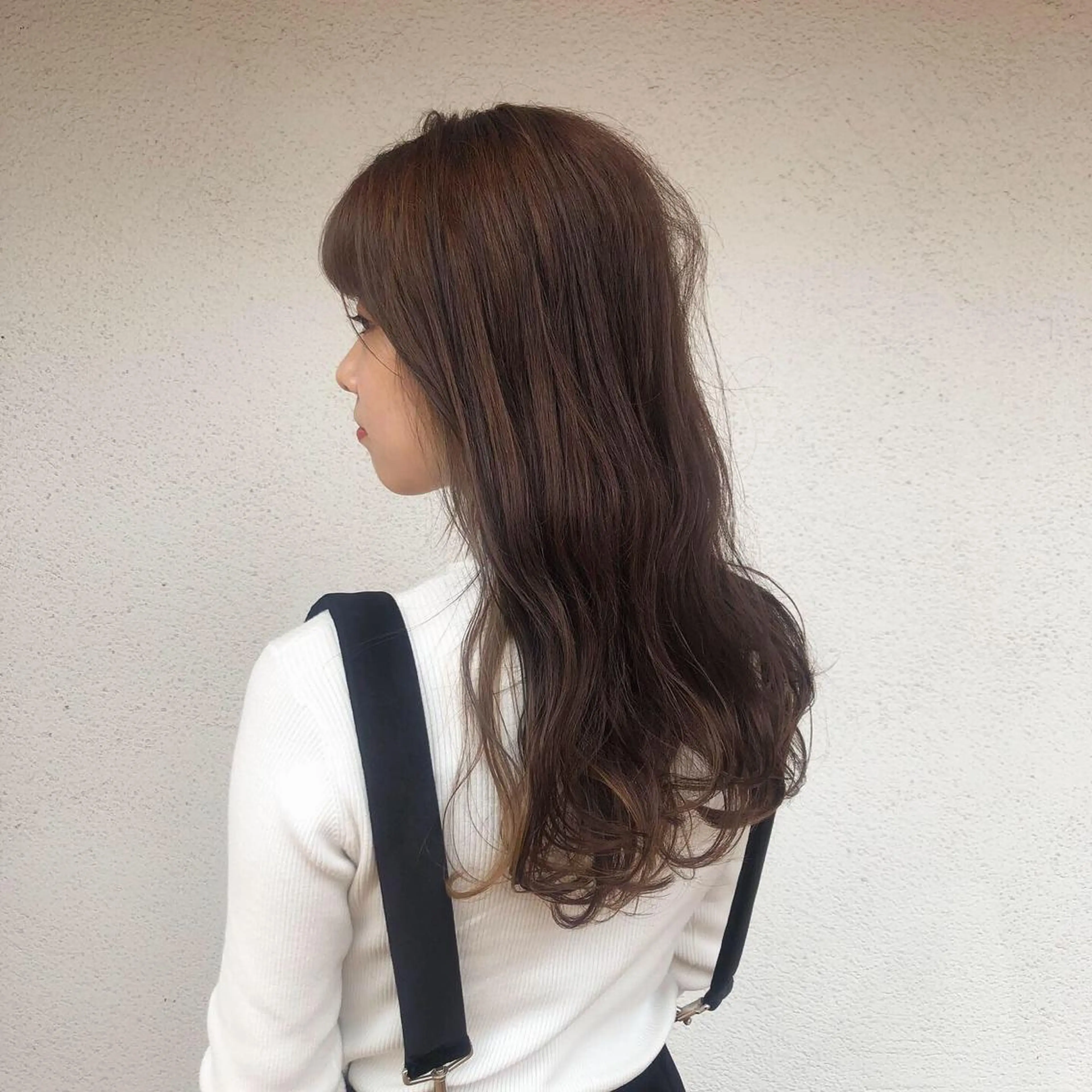 ロング カラー ヘアアレンジ ベージュカラー ブラウンカラー インナーカラー オレンジ オレンジブラウン カット ヘアカラー トリートメント 酸性縮毛矯正🧴韓国 レイヤー/髪質改善のヘアスタイル