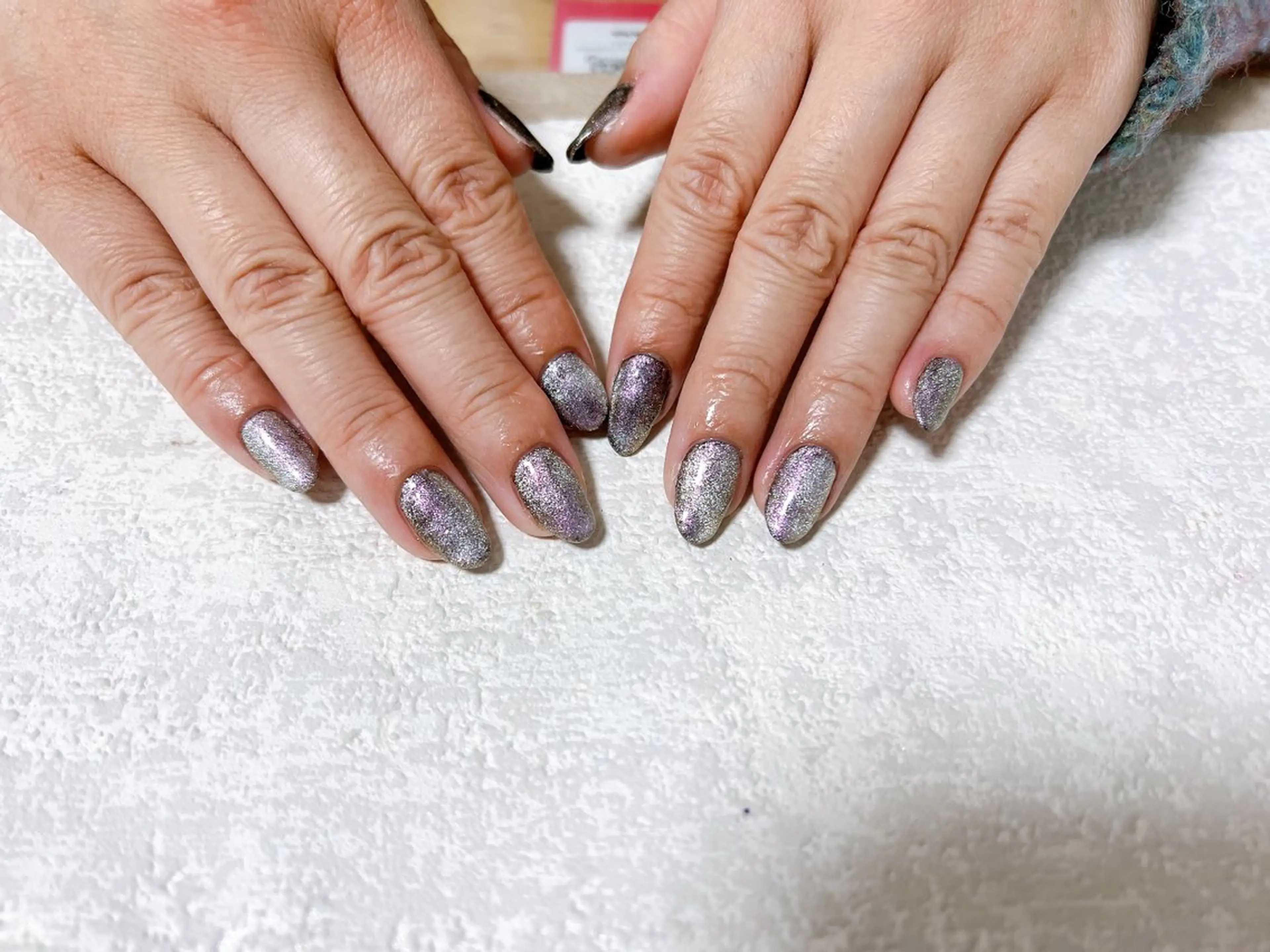 ネイル オーロラネイル フットネイル フレンチネイル ジェルネイル 韓国ネイル ハンドネイル Mogu nail 二子玉川のネイルデザイン