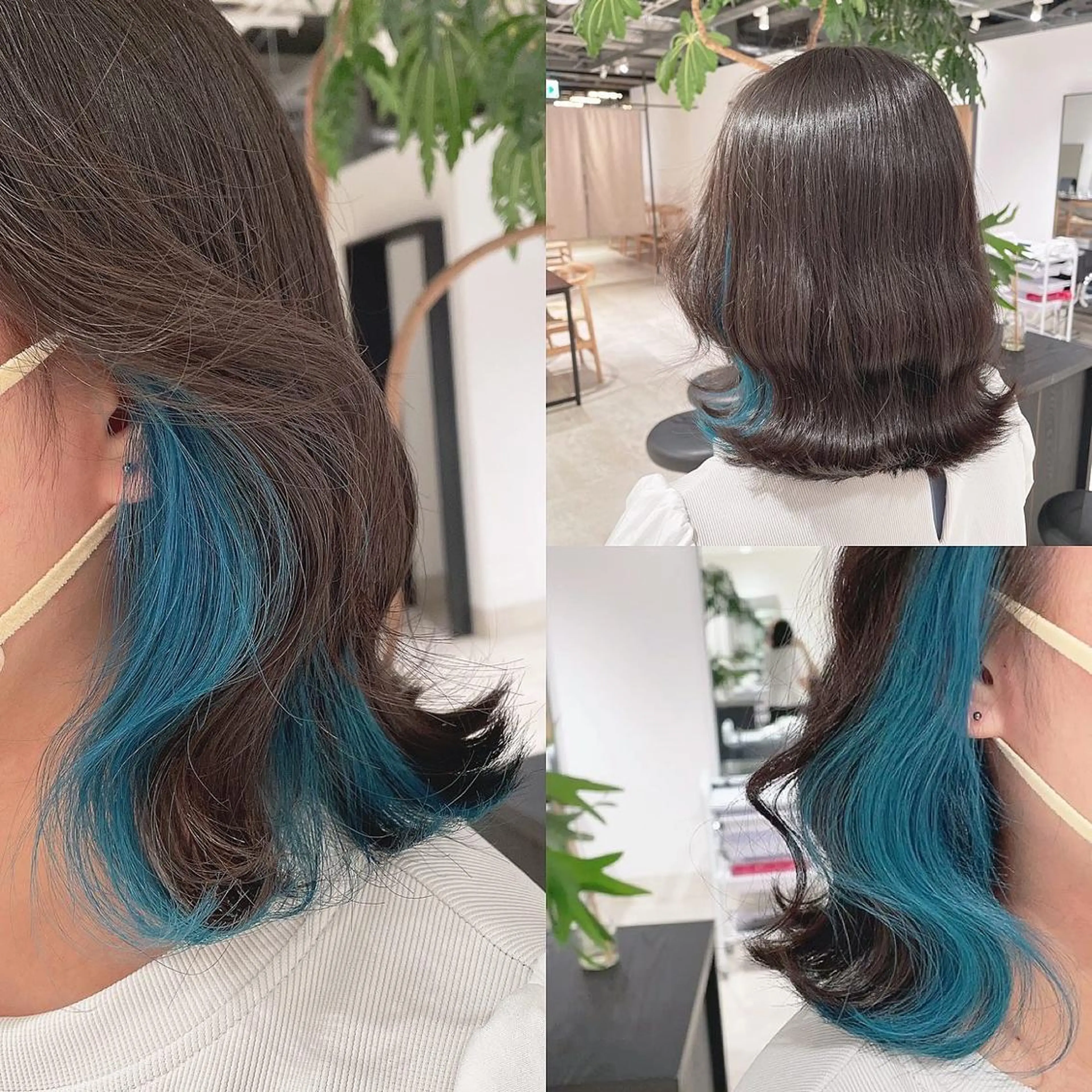 ショート カラー イヤリングカラー インナーカラー ヘアカラー トリートメント 渋谷:インナーカラー ／🍒エリカ🍒のヘアスタイル