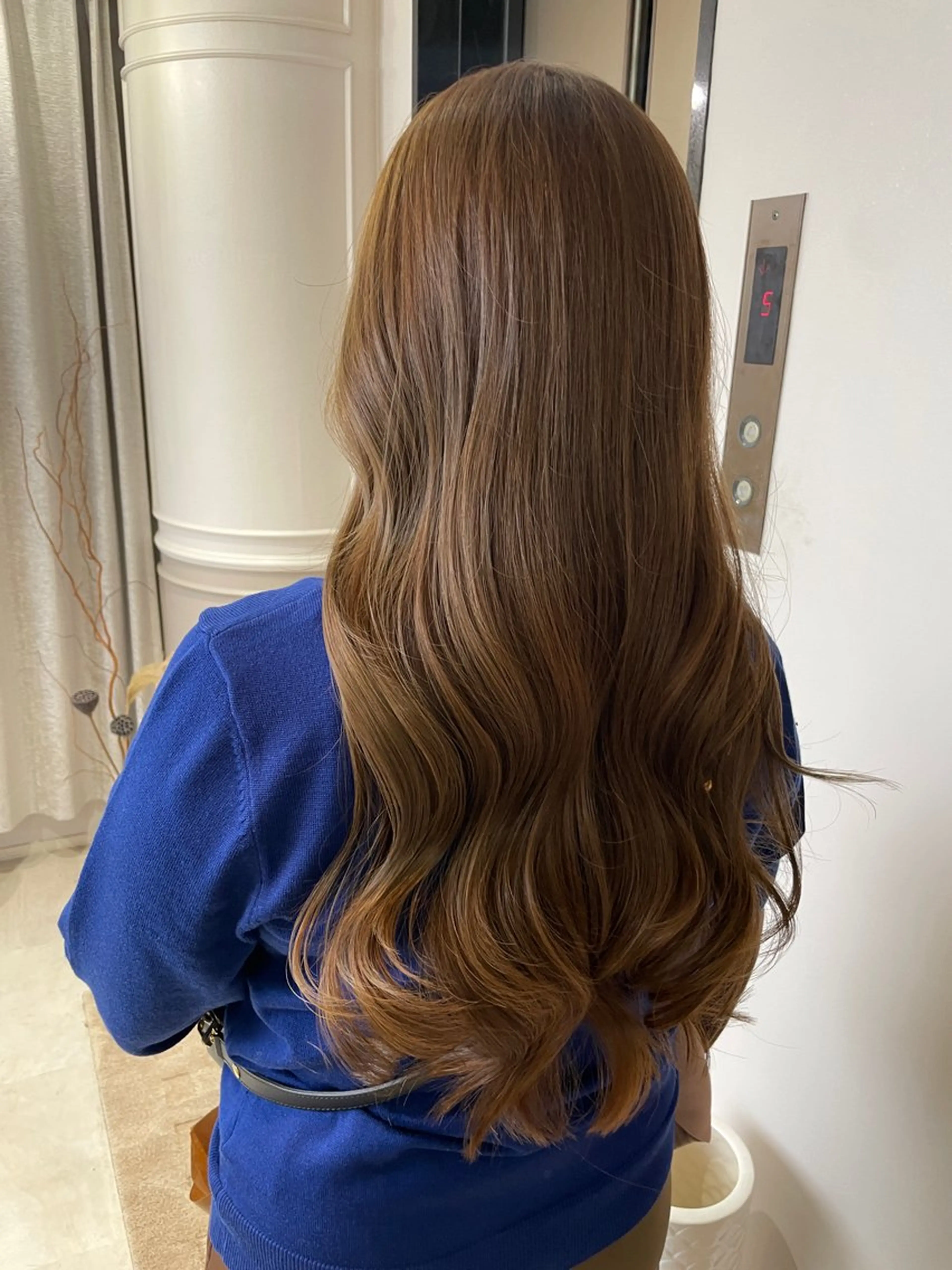 ロング カラー ベージュカラー ブリーチ ブリーチなしカラー ヘアカラー トリートメント HARUKA韓国ヘア /Luana梅田のヘアスタイル