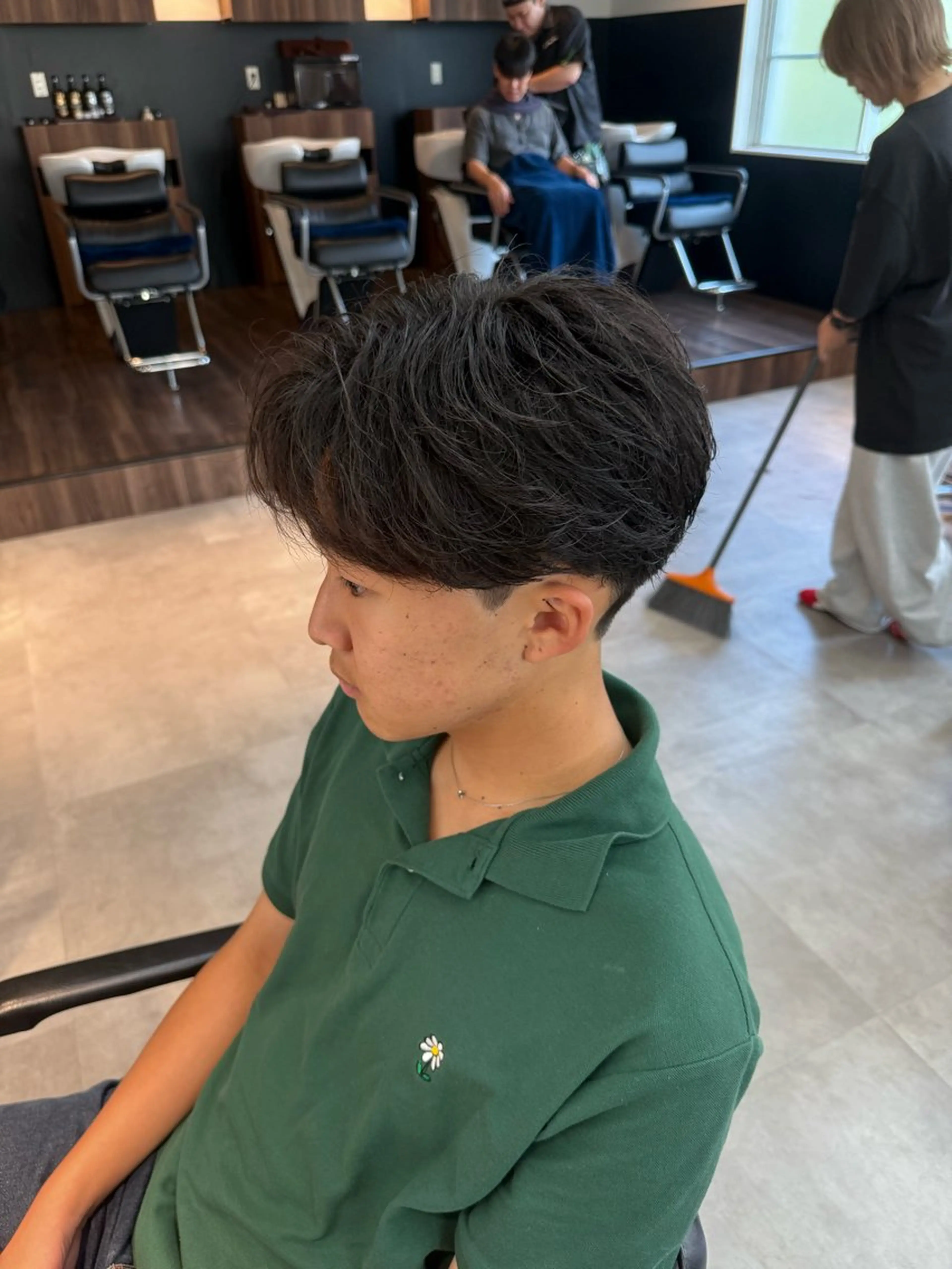 メンズカット＋フェザーパーマ￥12450【千葉駅/MEN’S/メンズカット/学割U24】の写真