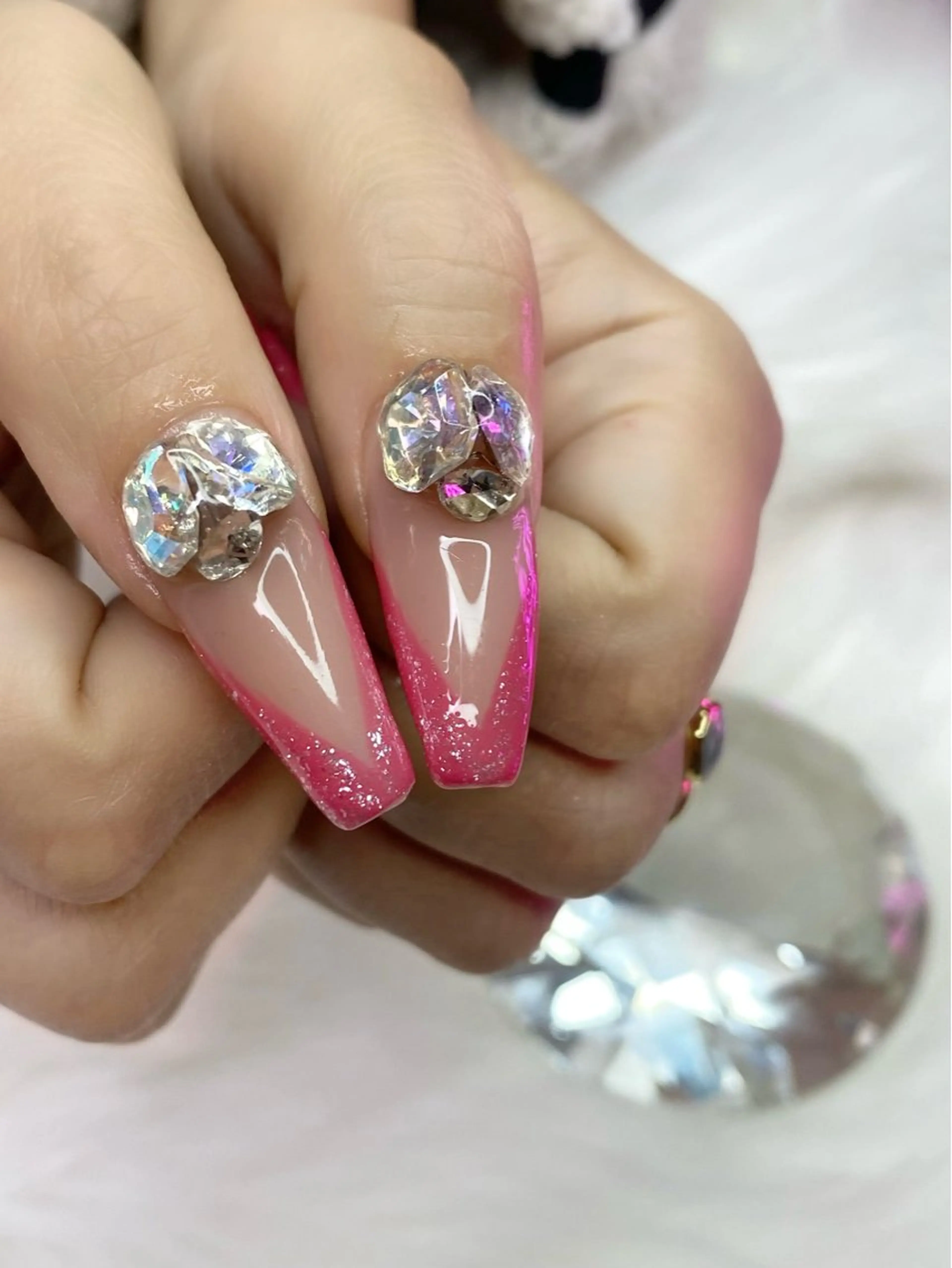 ネイル ストーンネイル 𝐒. 𝐒𝐚𝐰𝐚のネイルデザイン