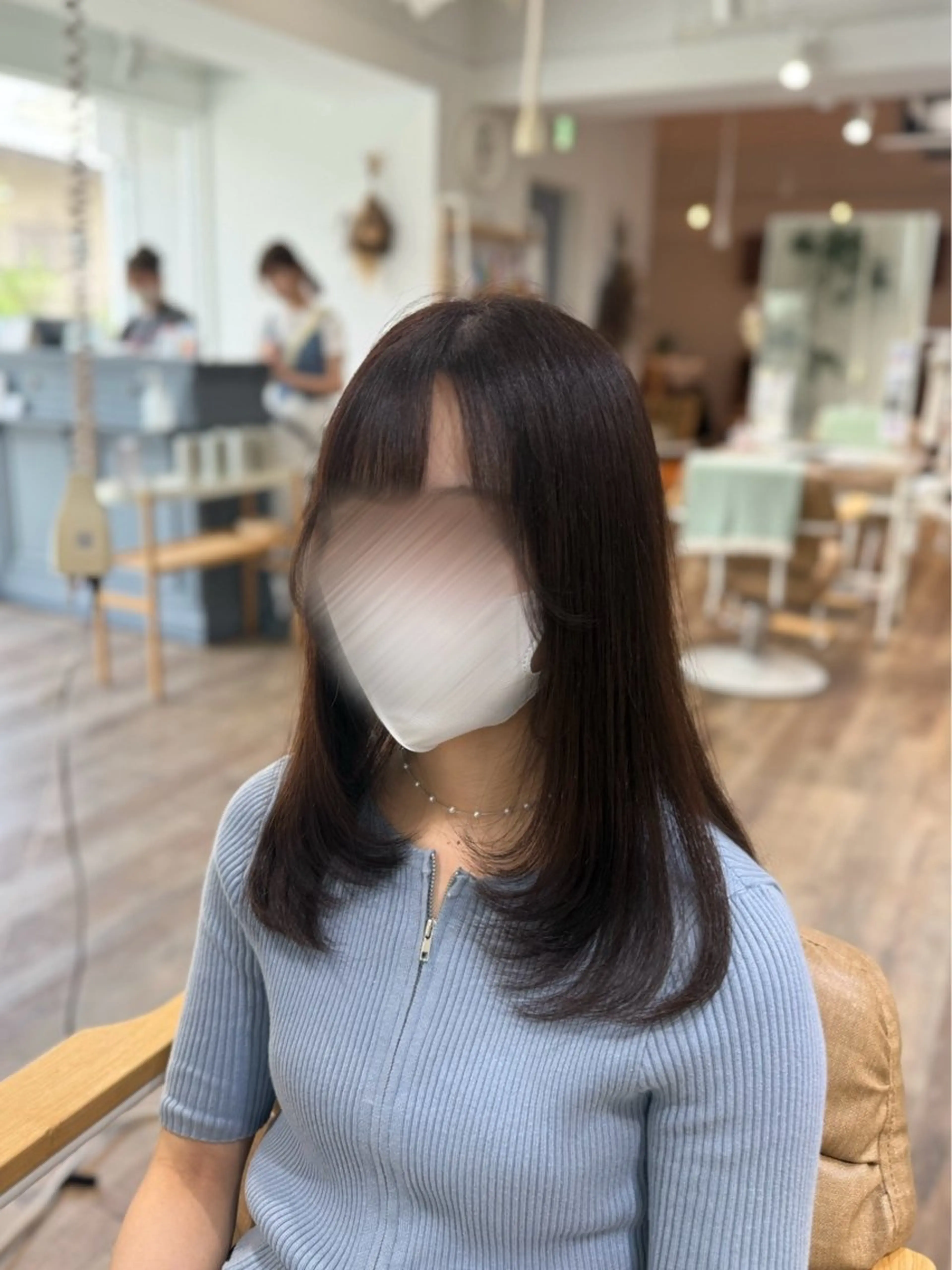 セミロング カット ヘアカラー トリートメント ピンク・ラベンダー/ レイヤー/NANAのヘアスタイル