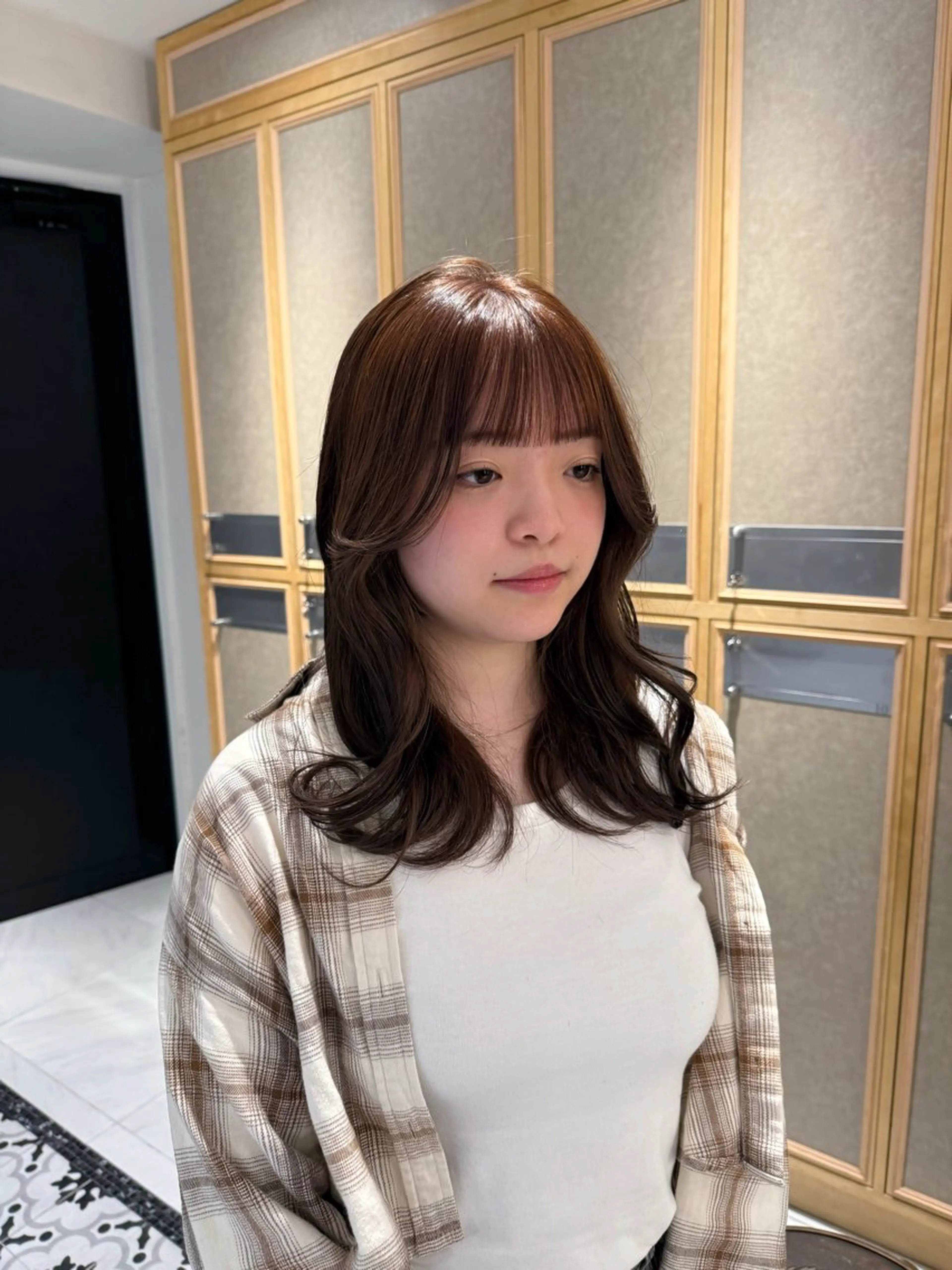 ロング カラー ヘアアレンジ ヘアカラー トリートメント ヘッドスパ 艶髪/ロングモデル 募集🫧terukaのヘアスタイル