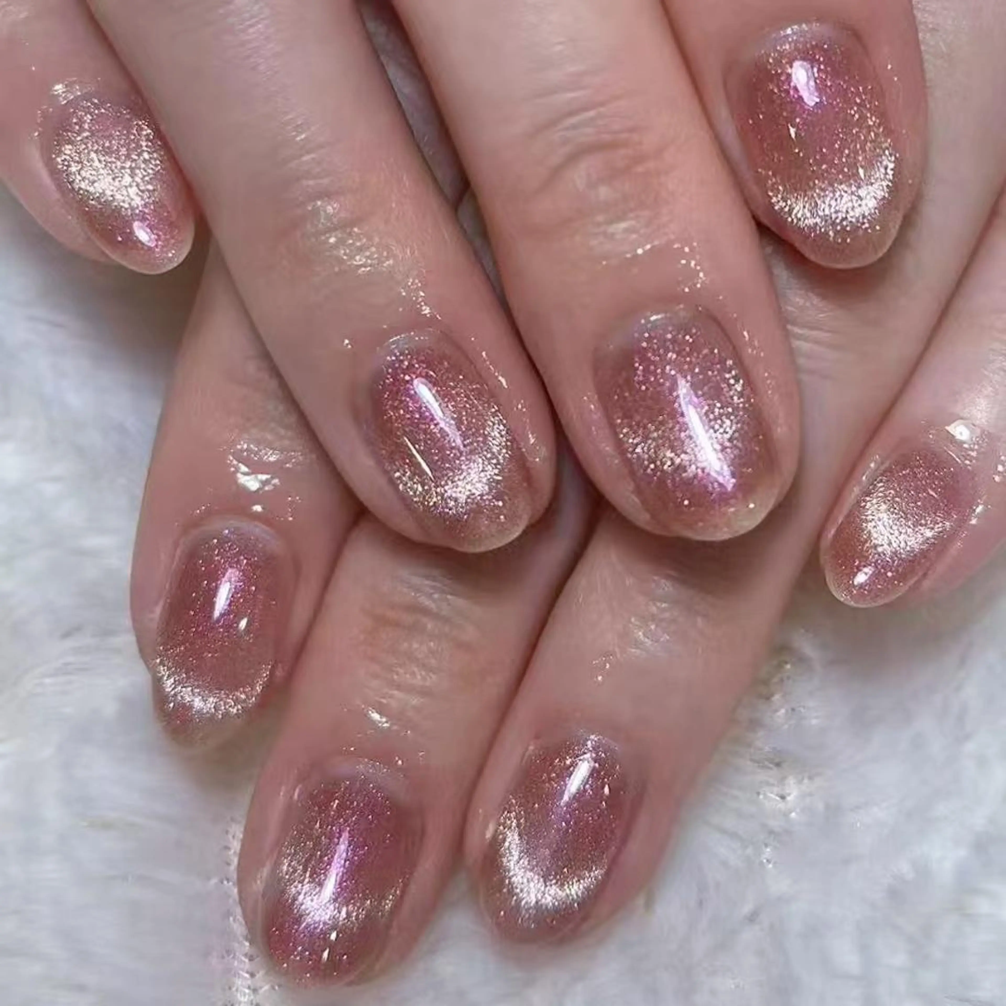 ネイル アートネイル オーロラネイル フラッシュネイル ガーリー キラキラネイル ハンドネイル Diamond NAIL💝のネイルデザイン