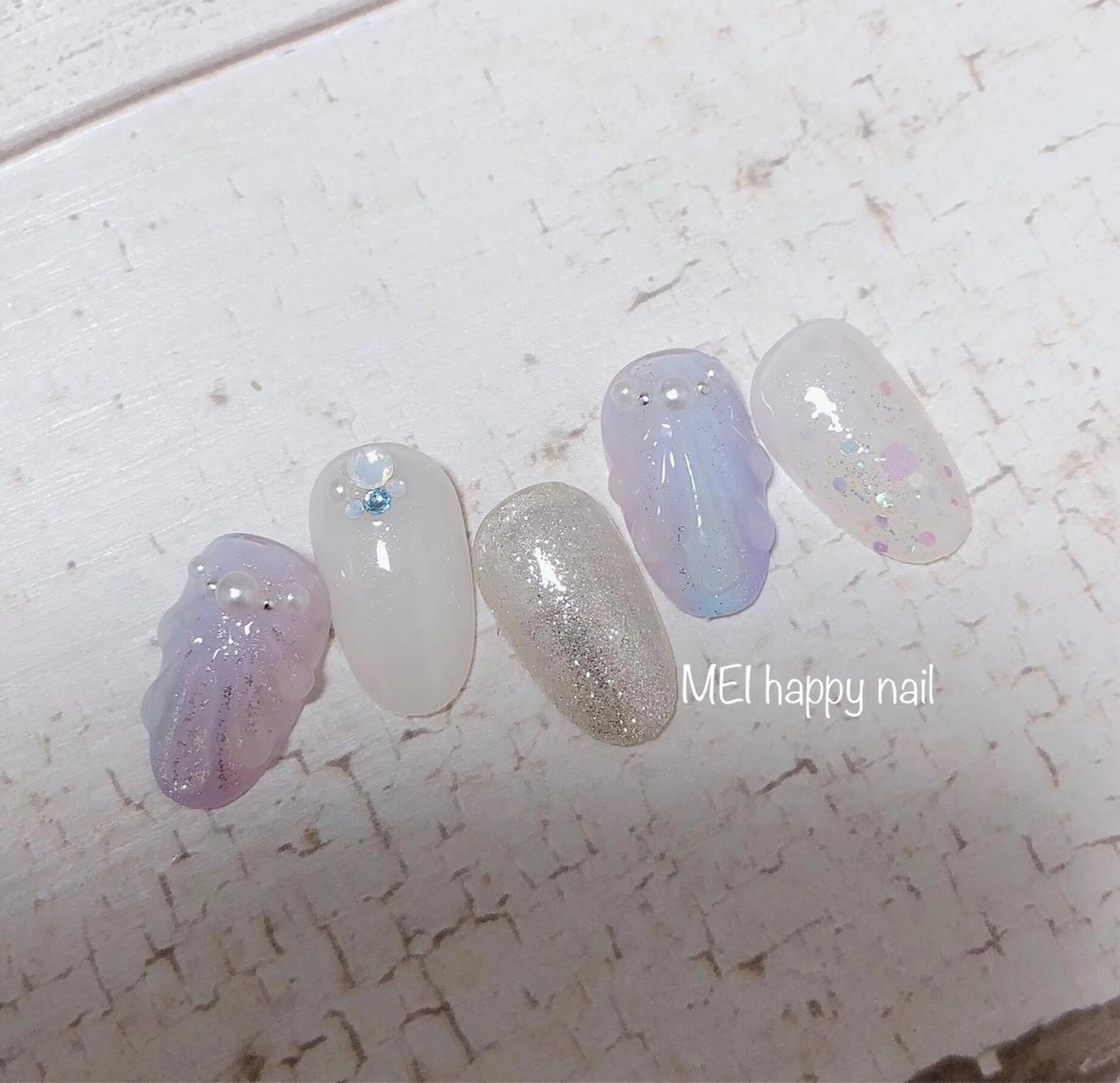 ネイル ハンドネイル 北浦和 自爪育成ケアのネイルデザイン