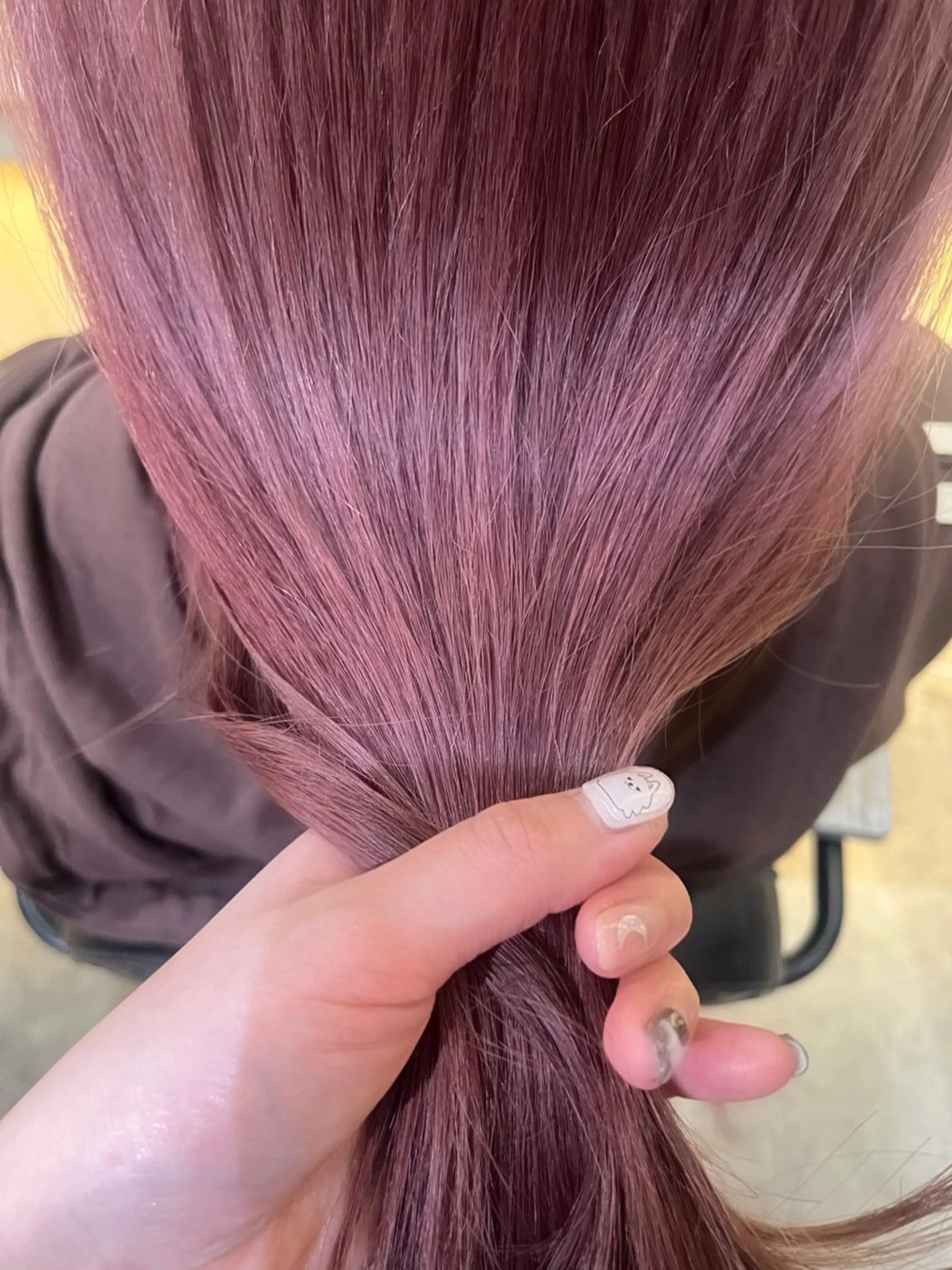 ロング ヘアカラー トリートメント 小顔カット/韓国 カラー🌙shikiのヘアスタイル