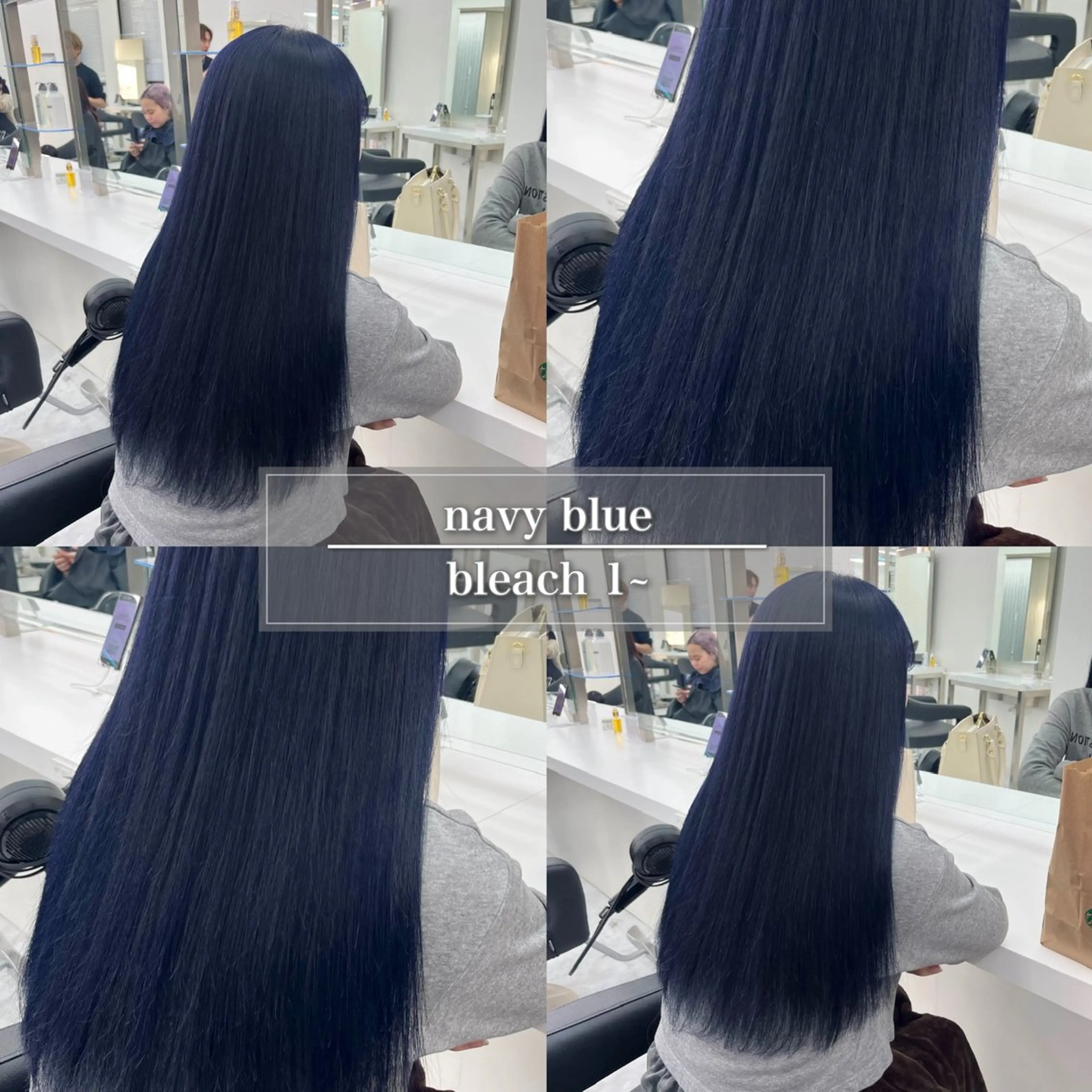 セミロング カラー アッシュ ブリーチ ブルーカラー ブルーアッシュ ブルーラベンダー ヘアカラー トリートメント ハイトーン/ 髪質改善/上質艶髪のヘアスタイル