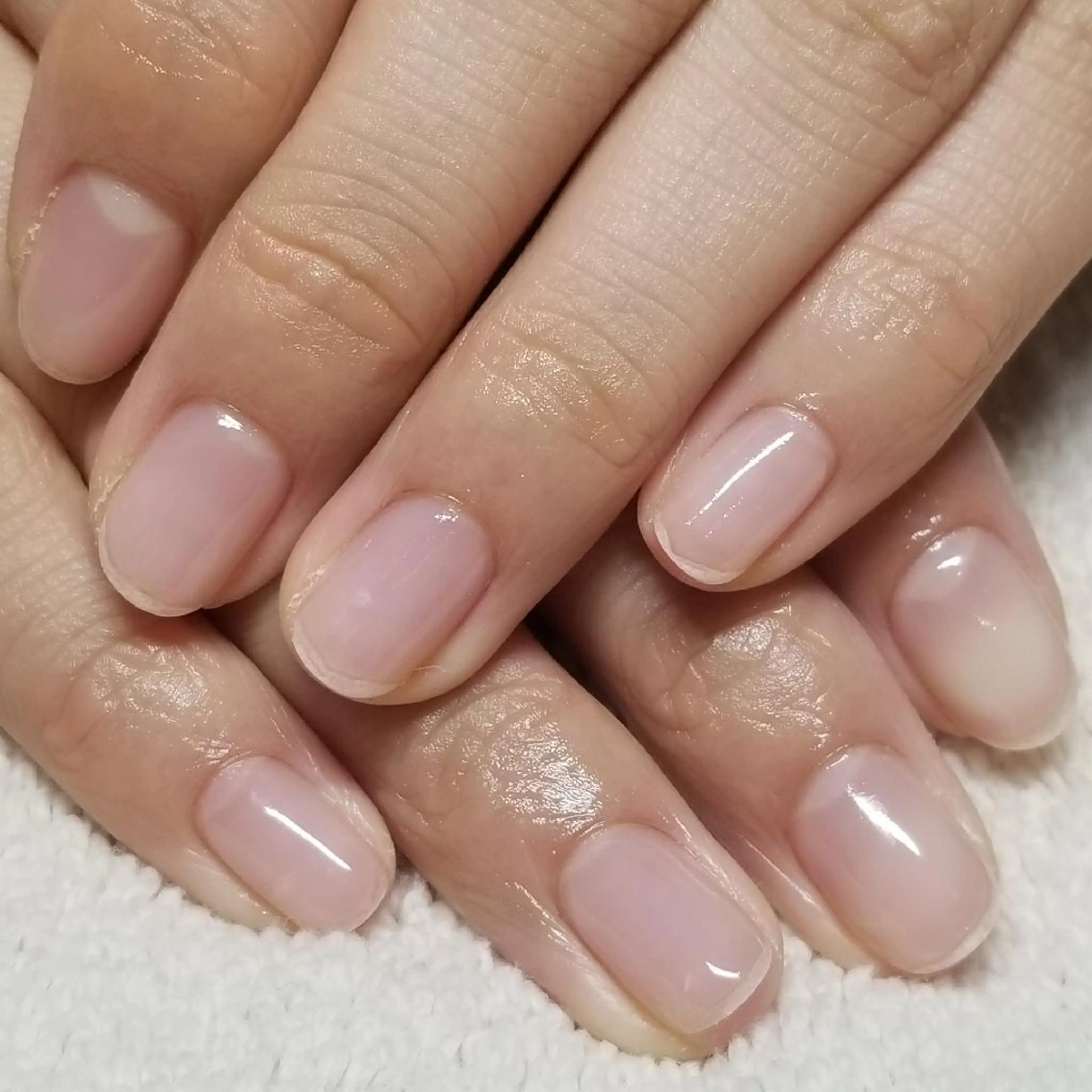 ネイル クリアネイル ワンカラーネイル ピンク ピンクベージュ ハンドネイル よしだ ひろきのネイルデザイン