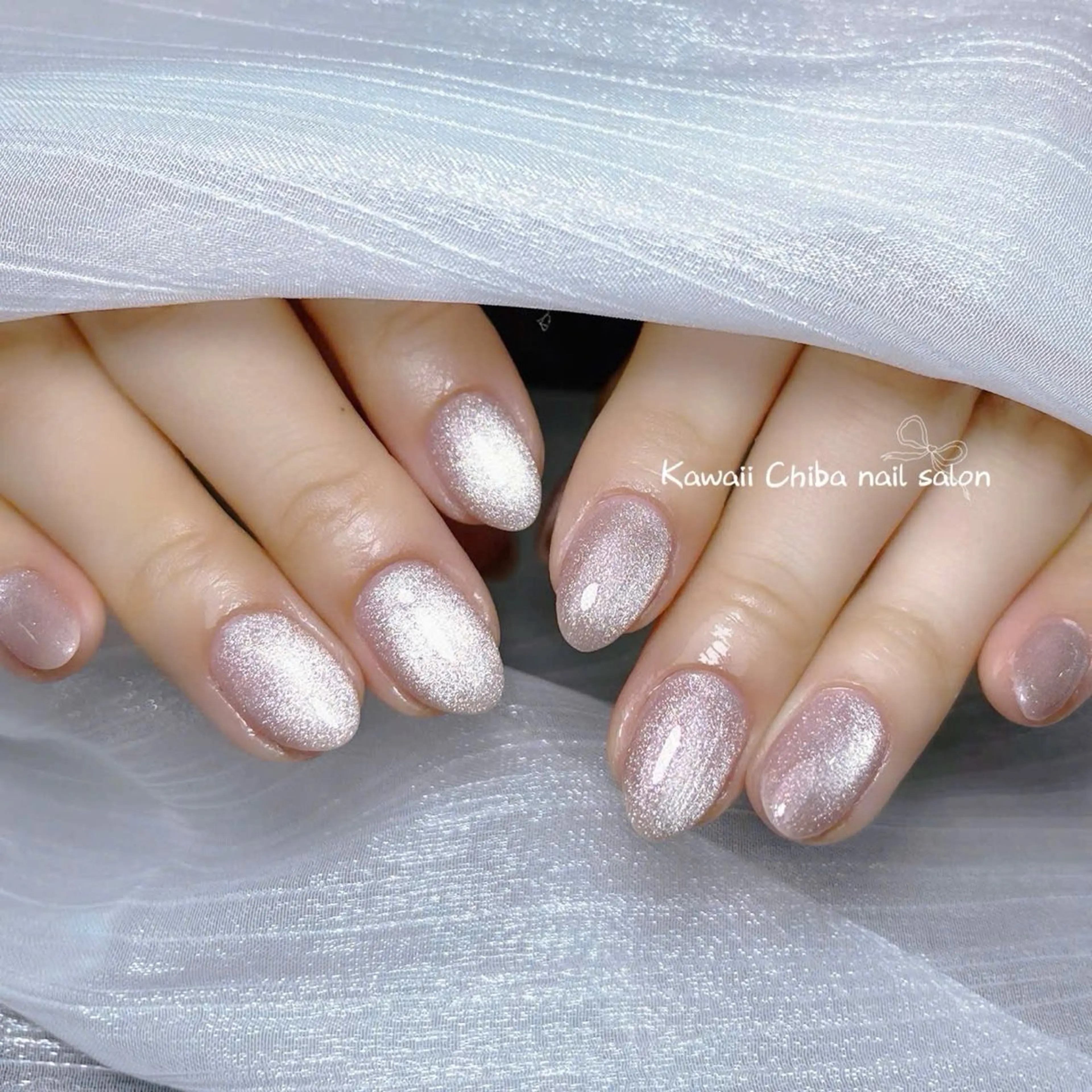 ネイル チークネイル ドット グラデーション ハート キラキラネイル Kawaii _Nailのネイルデザイン