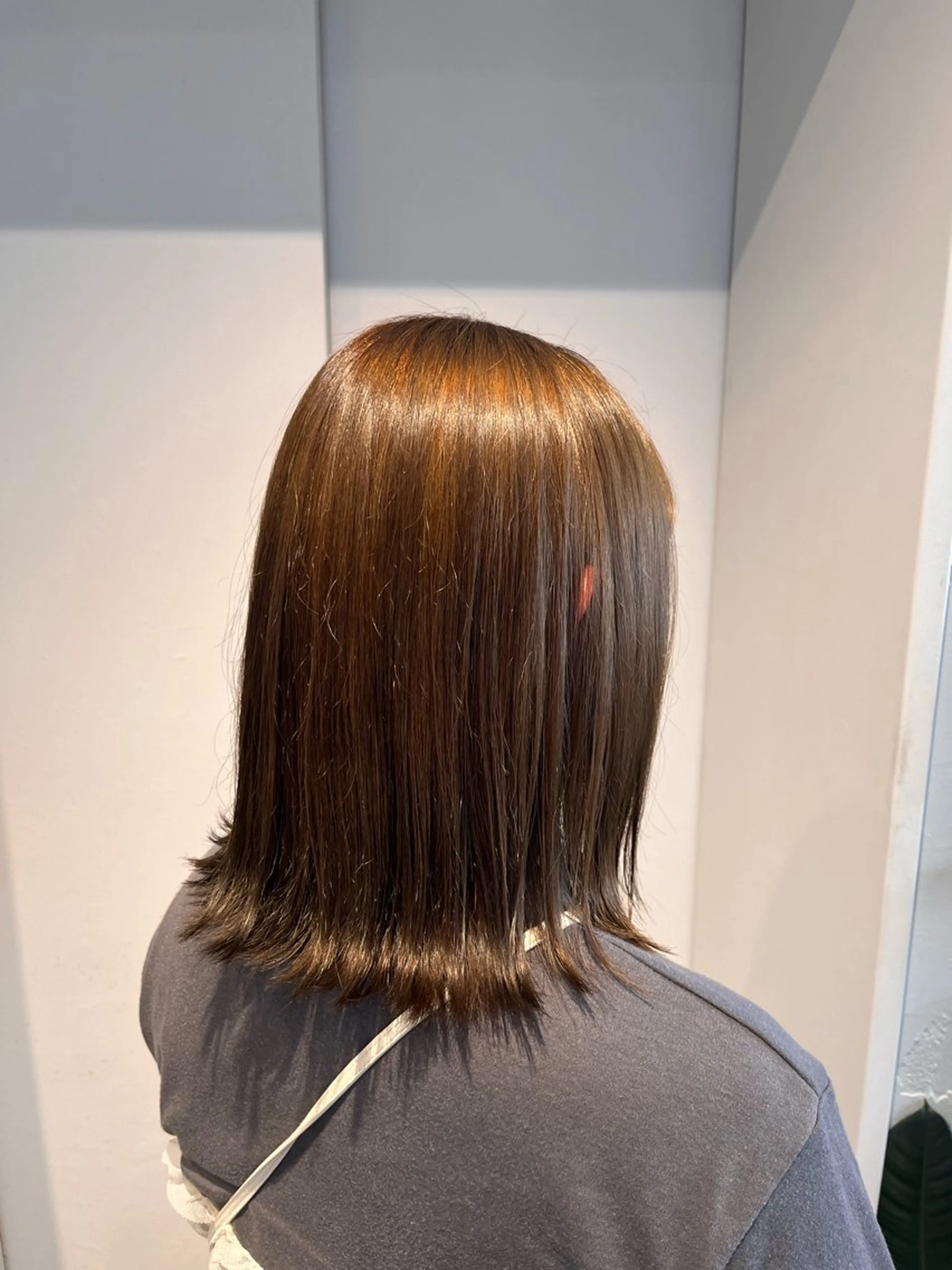 ミディアム カラー ベージュカラー ブリーチ 透明感カラー ブリーチなしカラー ヘアカラー トリートメント オタク美容師🛍/ 酸性ストレート/艶髪のヘアスタイル