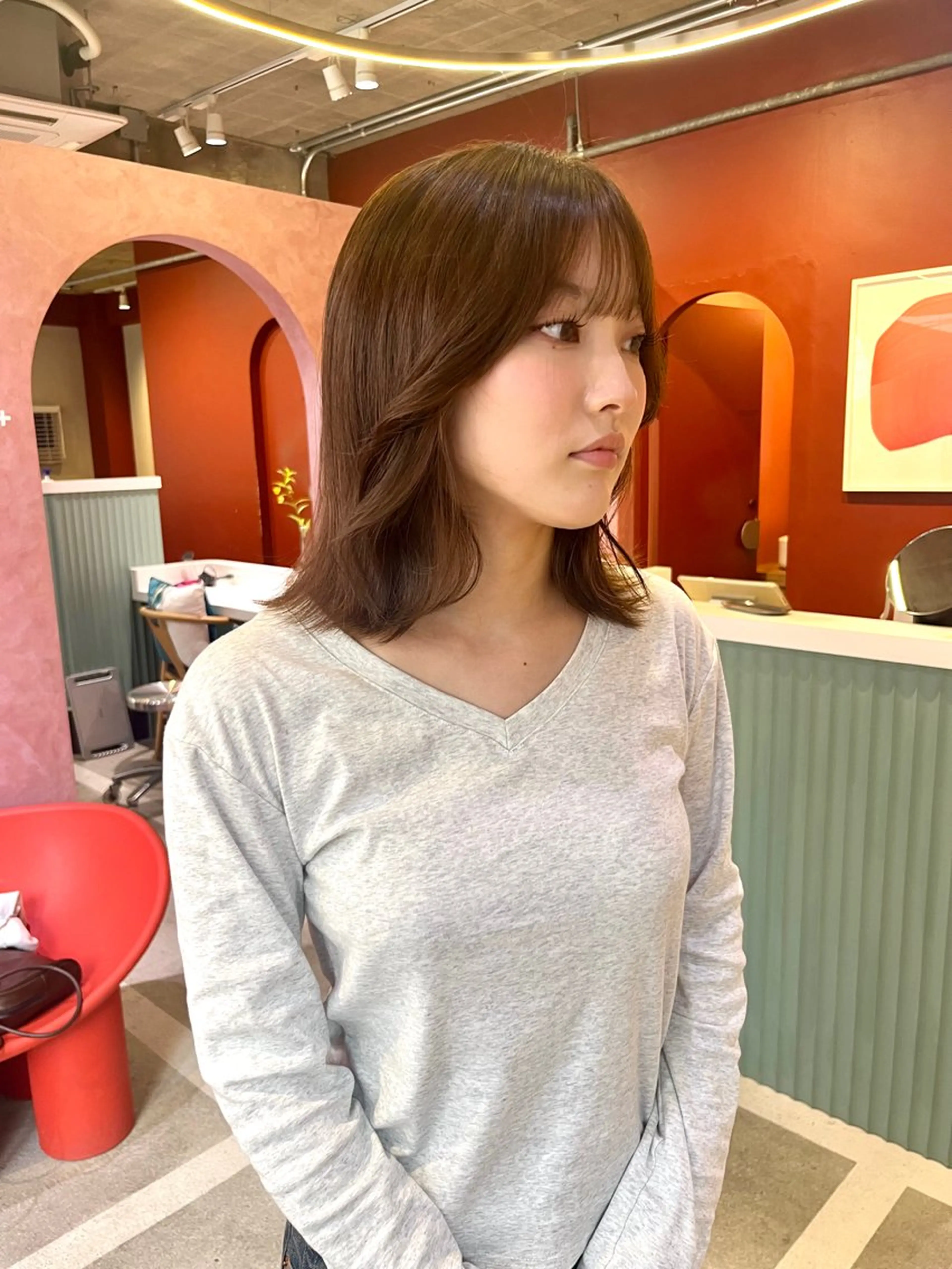 カラー ヘアカラー 似合わせレイヤー🍏 ★パーマ/ののかのヘアスタイル