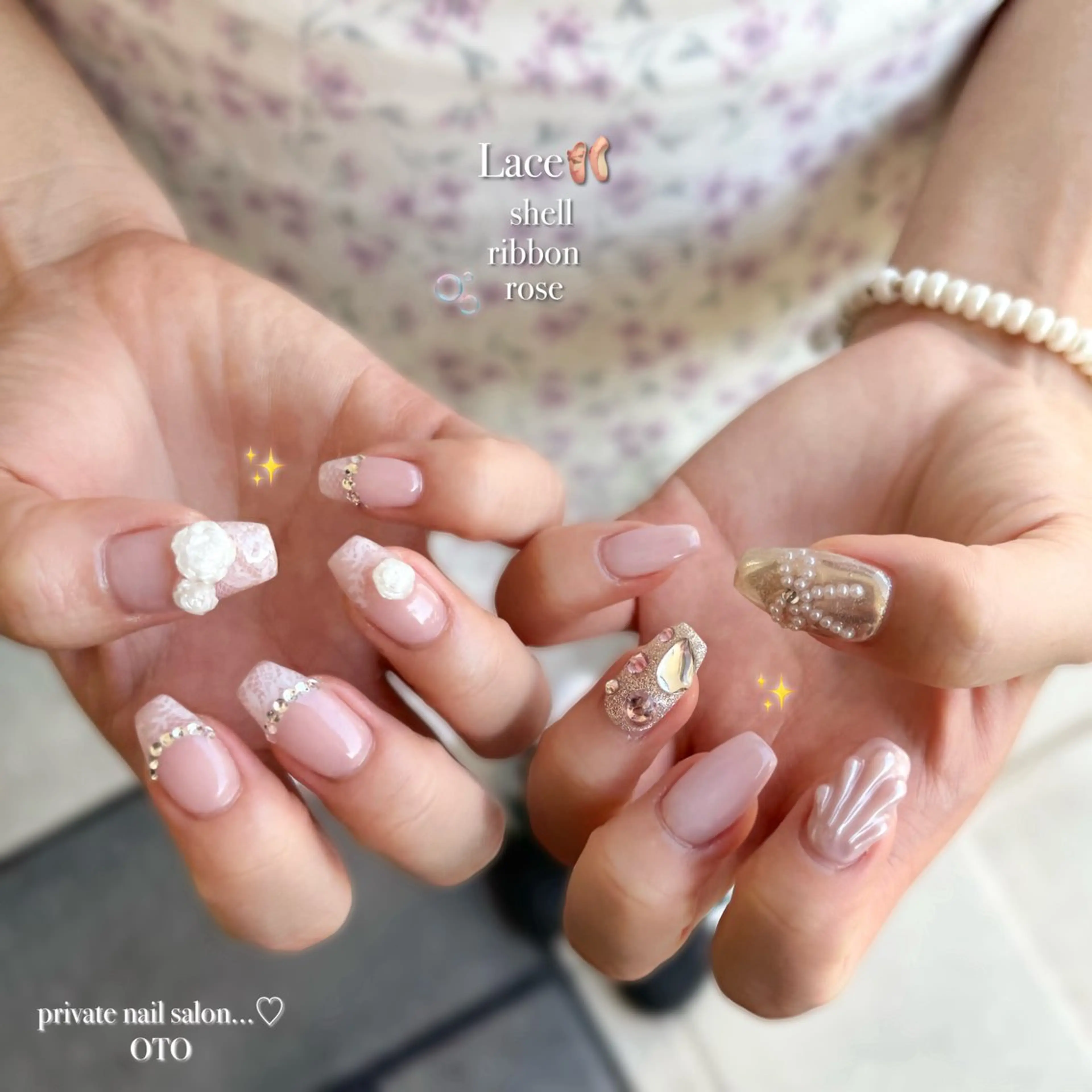 ネイル レース 持ち込み ハンドネイル ayaca ♡のネイルデザイン