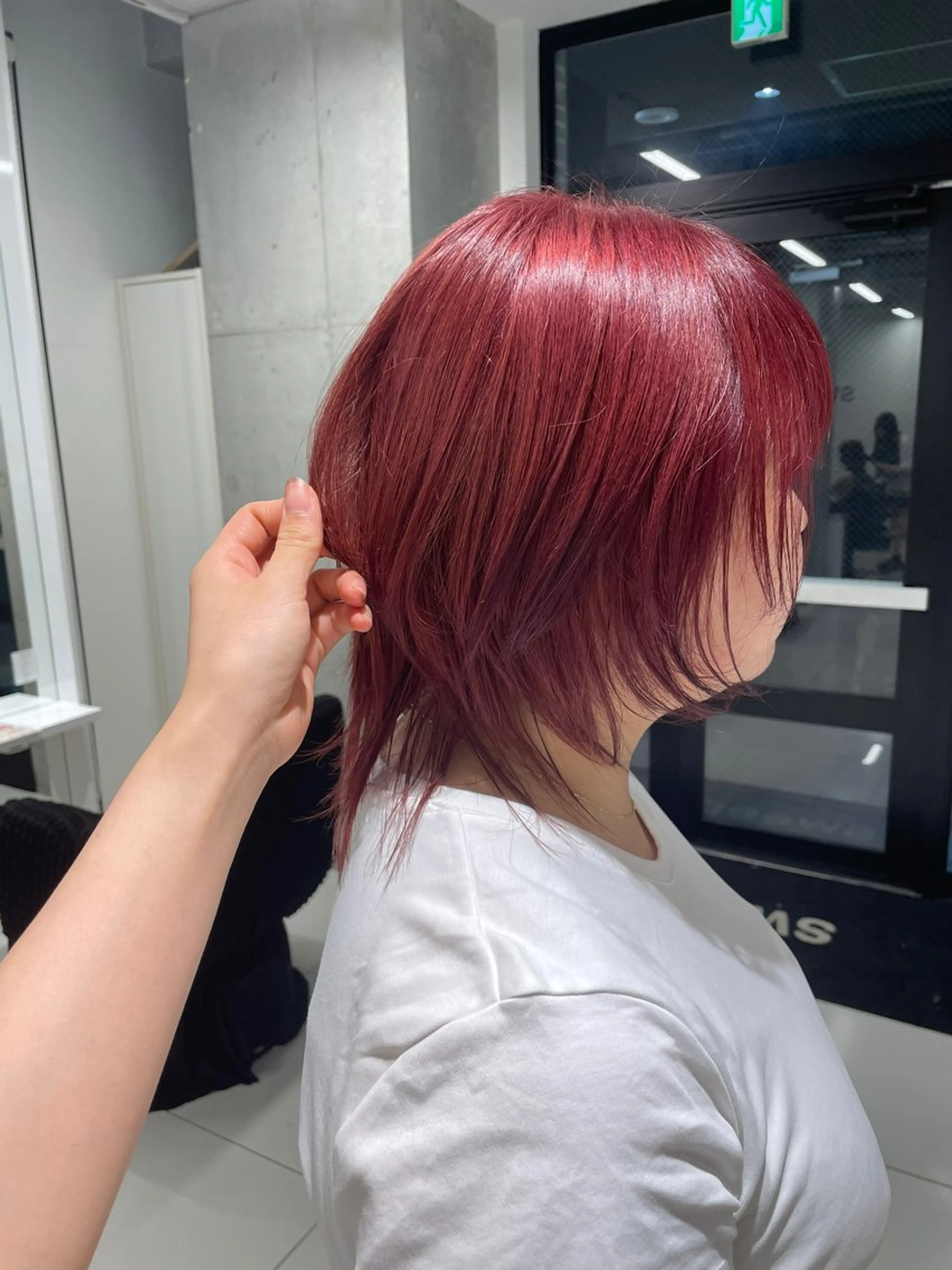 ミディアム カラー ヘアカラー ハイトーン/ボブ /HBL/AYUNAのヘアスタイル