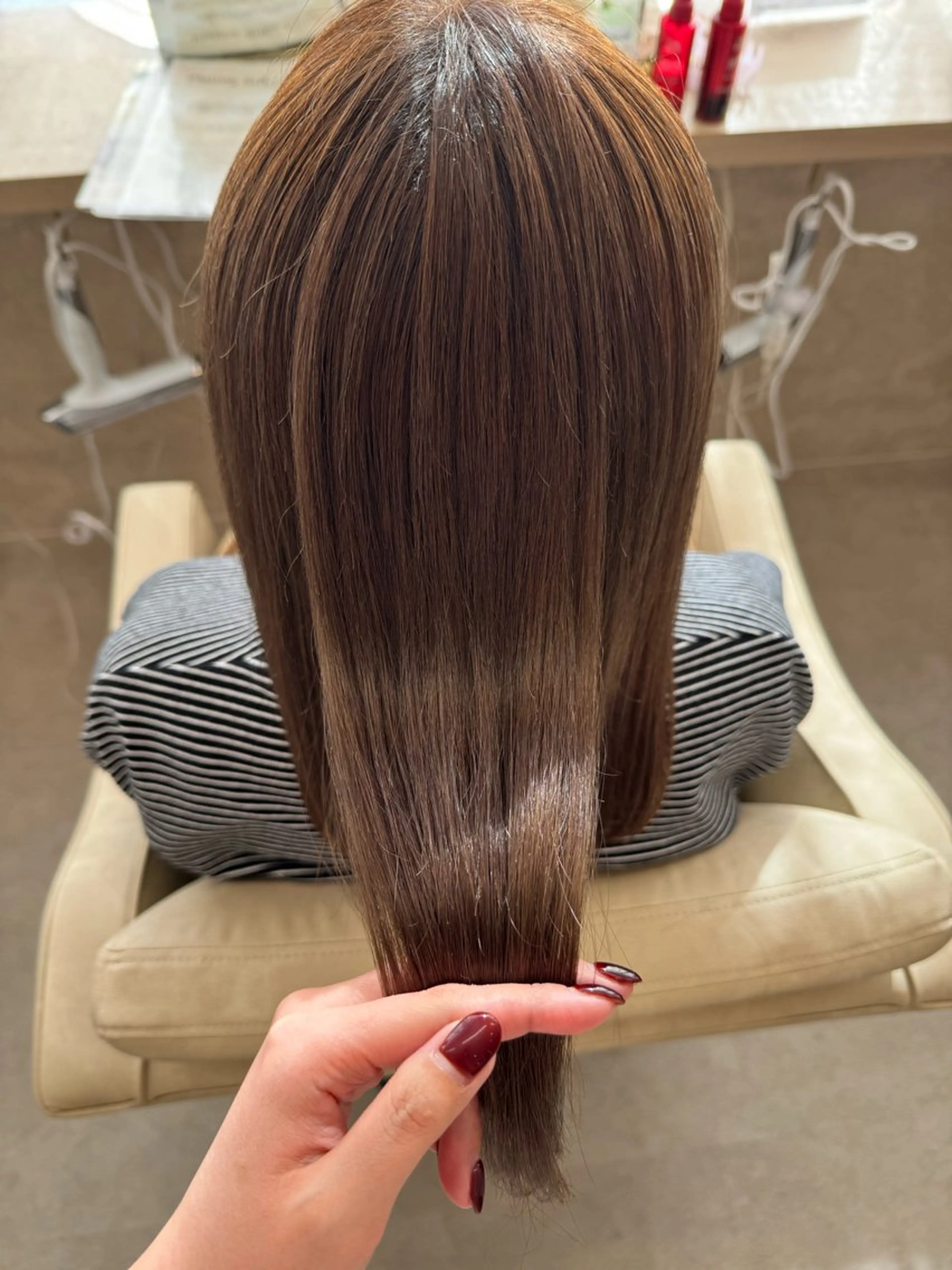 ロング カット ヘアカラー トリートメント ともか/美髪透明感 カラー/顔周りカットのヘアスタイル